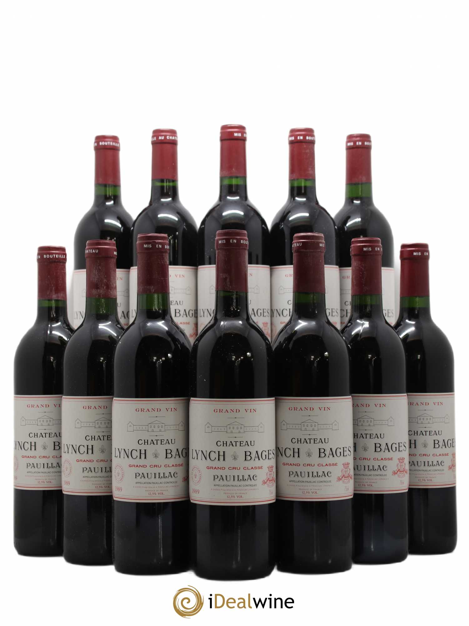 Château Lynch Bages 5ème Grand Cru Classé 1989 - Lot de 12 bouteilles - 0