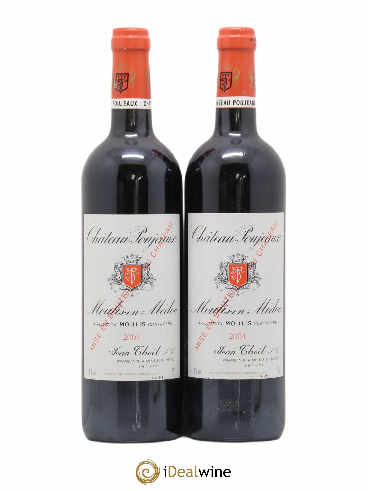 Château Poujeaux 2004 - Lot de 2 bouteilles - 0