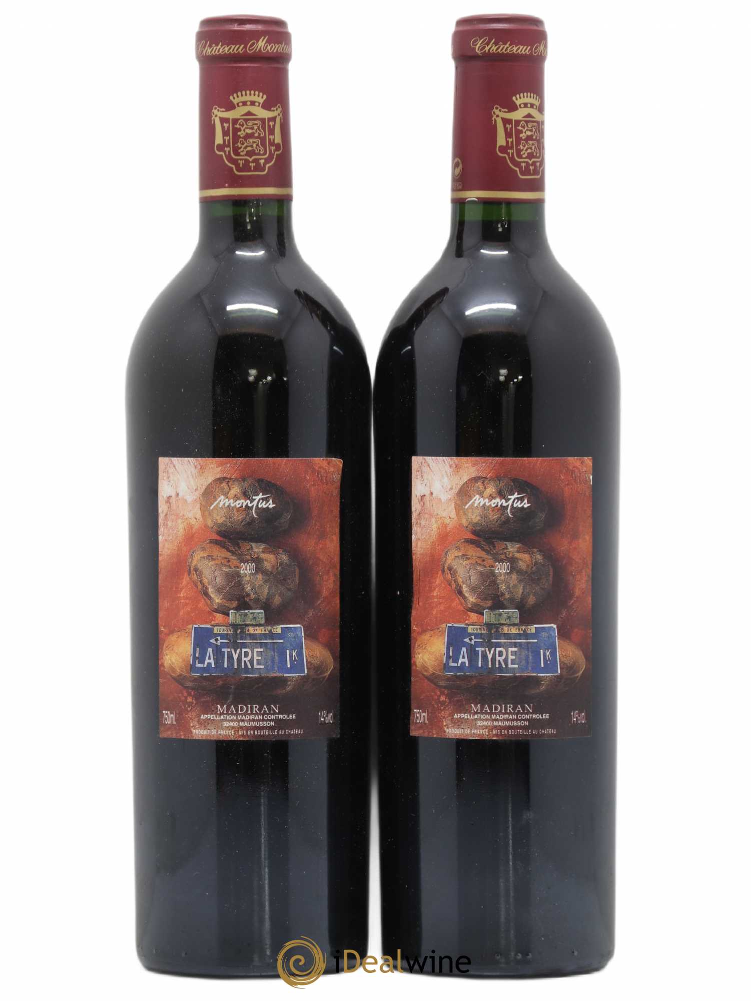 Madiran Château Montus-La Tyre Alain Brumont 2000 - Lot de 2 bouteilles - 0