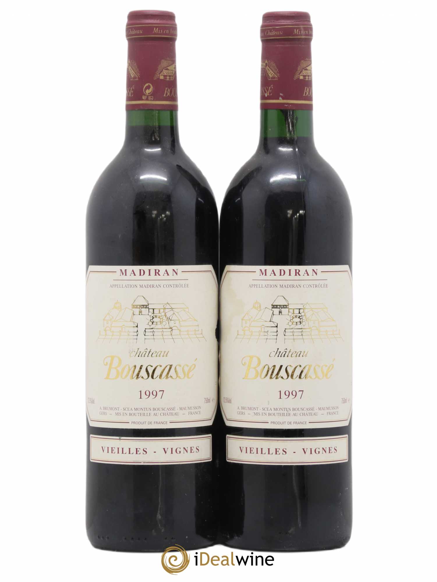 Madiran Vieilles Vignes Château Bouscassé - Alain Brumont 1997 - Lot de 2 bouteilles - 0