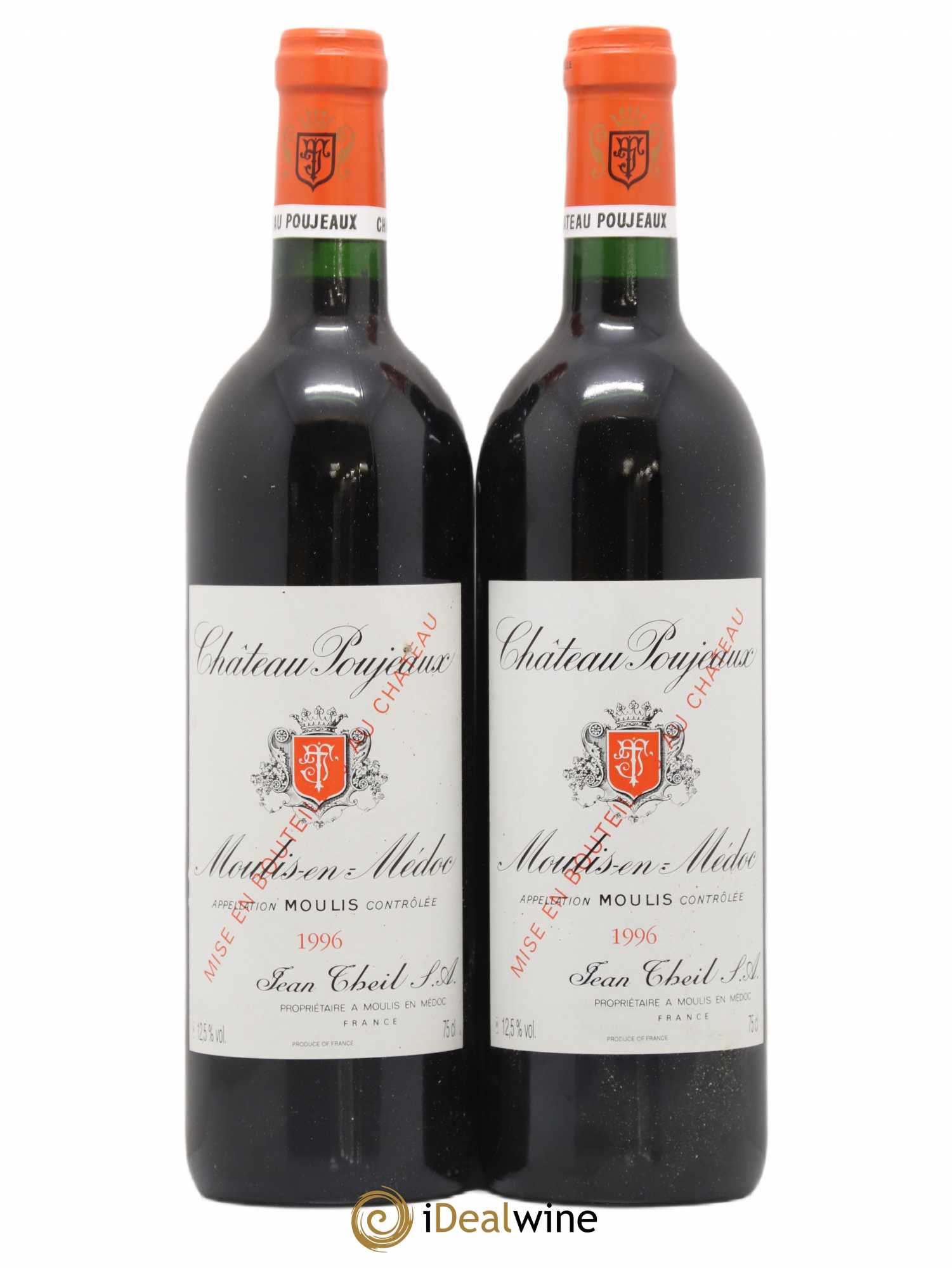 Château Poujeaux 1996 - Lot de 2 bouteilles - 0