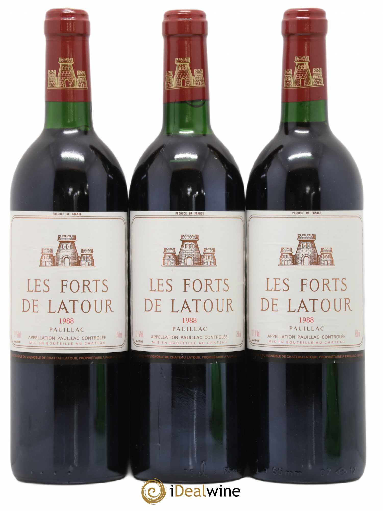 Les Forts de Latour Second Vin 1988 - Lot de 3 bouteilles - 0