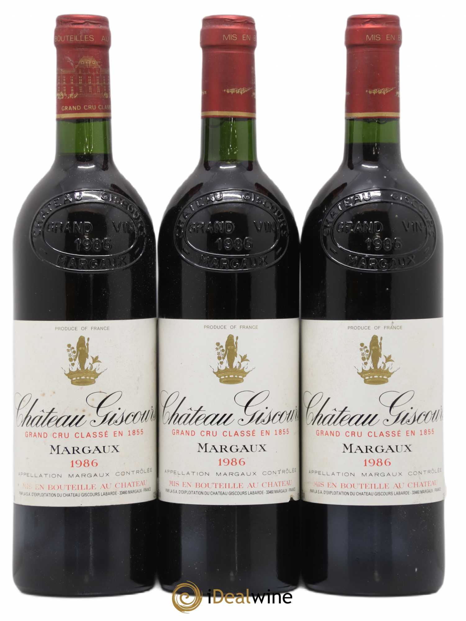 Château Giscours 3ème Grand Cru Classé 1986 - Lot de 3 bouteilles - 0