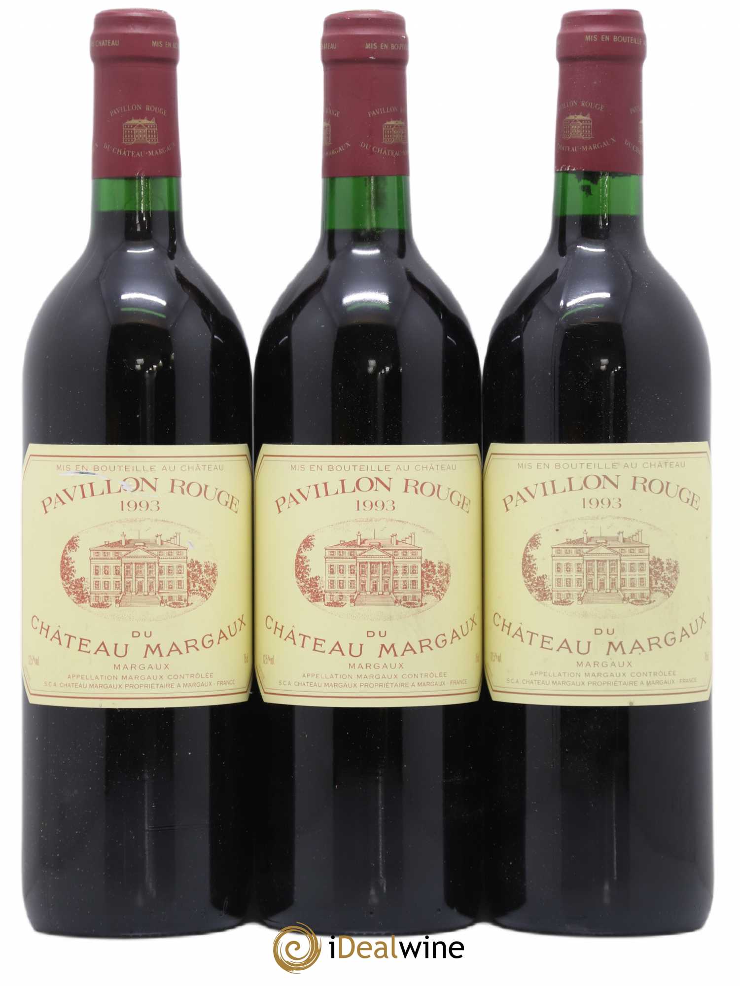 Pavillon Rouge du Château Margaux Second Vin 1993 - Lot de 3 bouteilles - 0