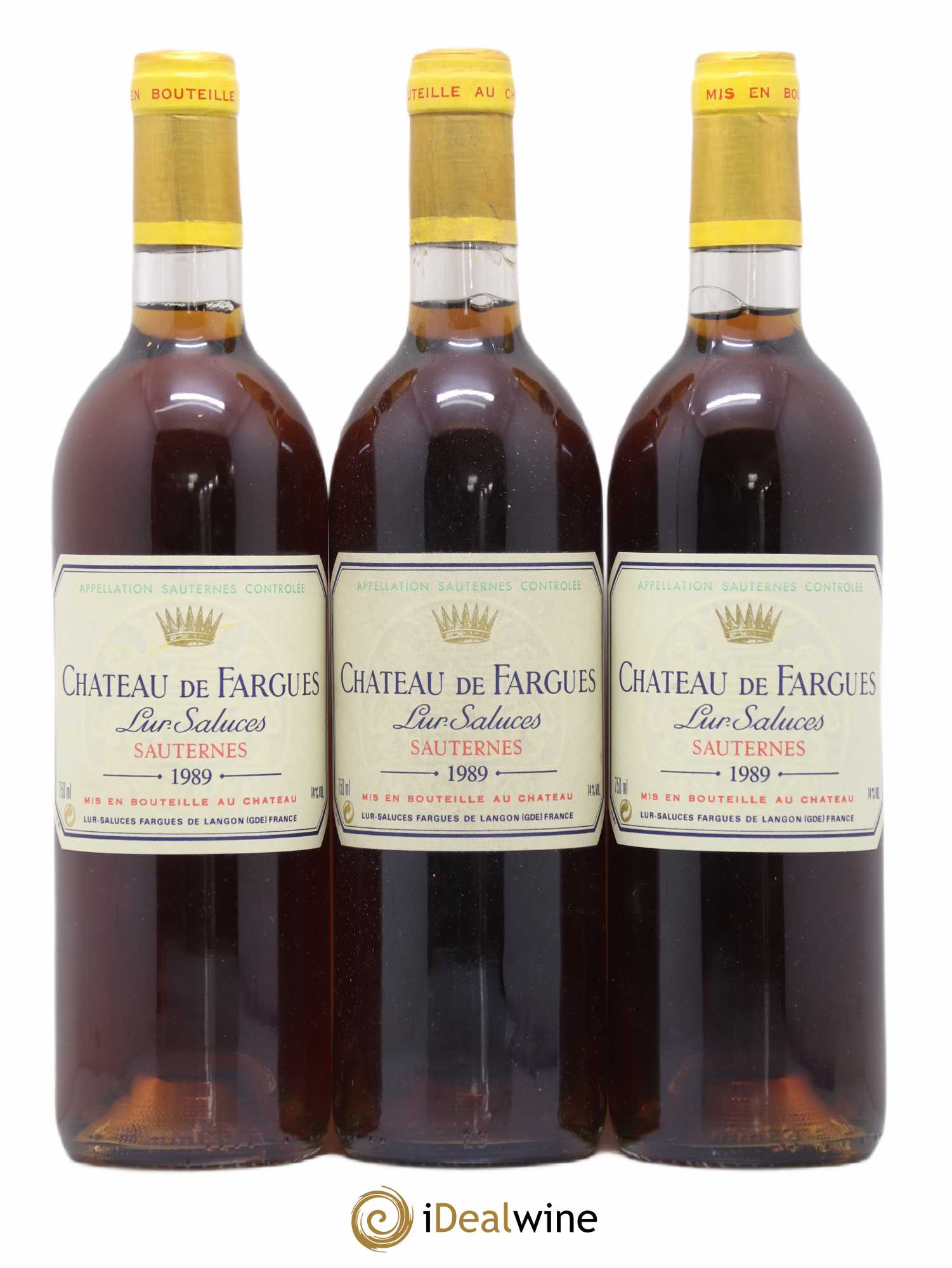 Château de Fargues 1989 - Lotto di 3 bottiglie - 0