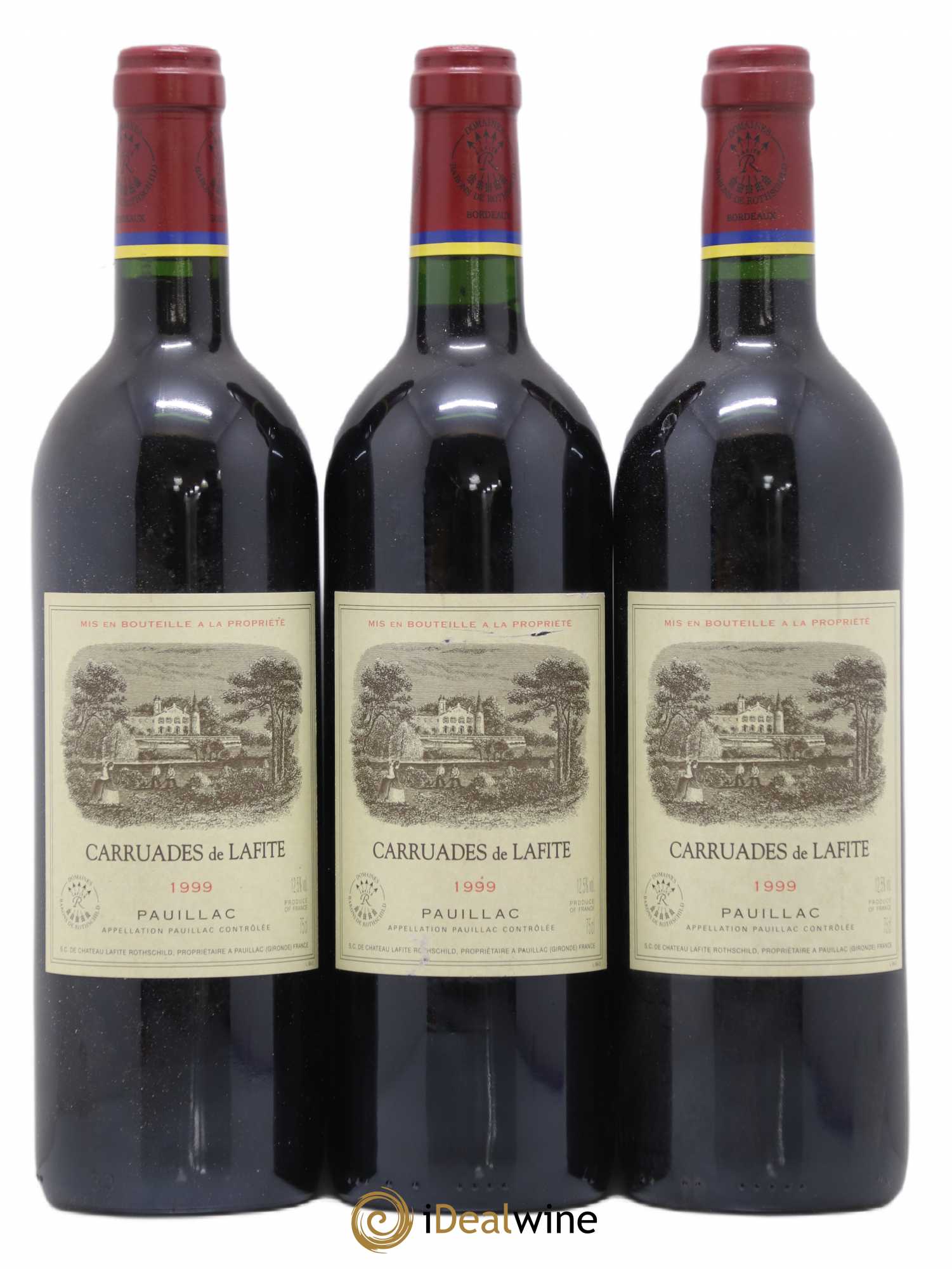 Carruades de Lafite Rothschild Second Vin 1999 - Lot de 3 bouteilles - 0