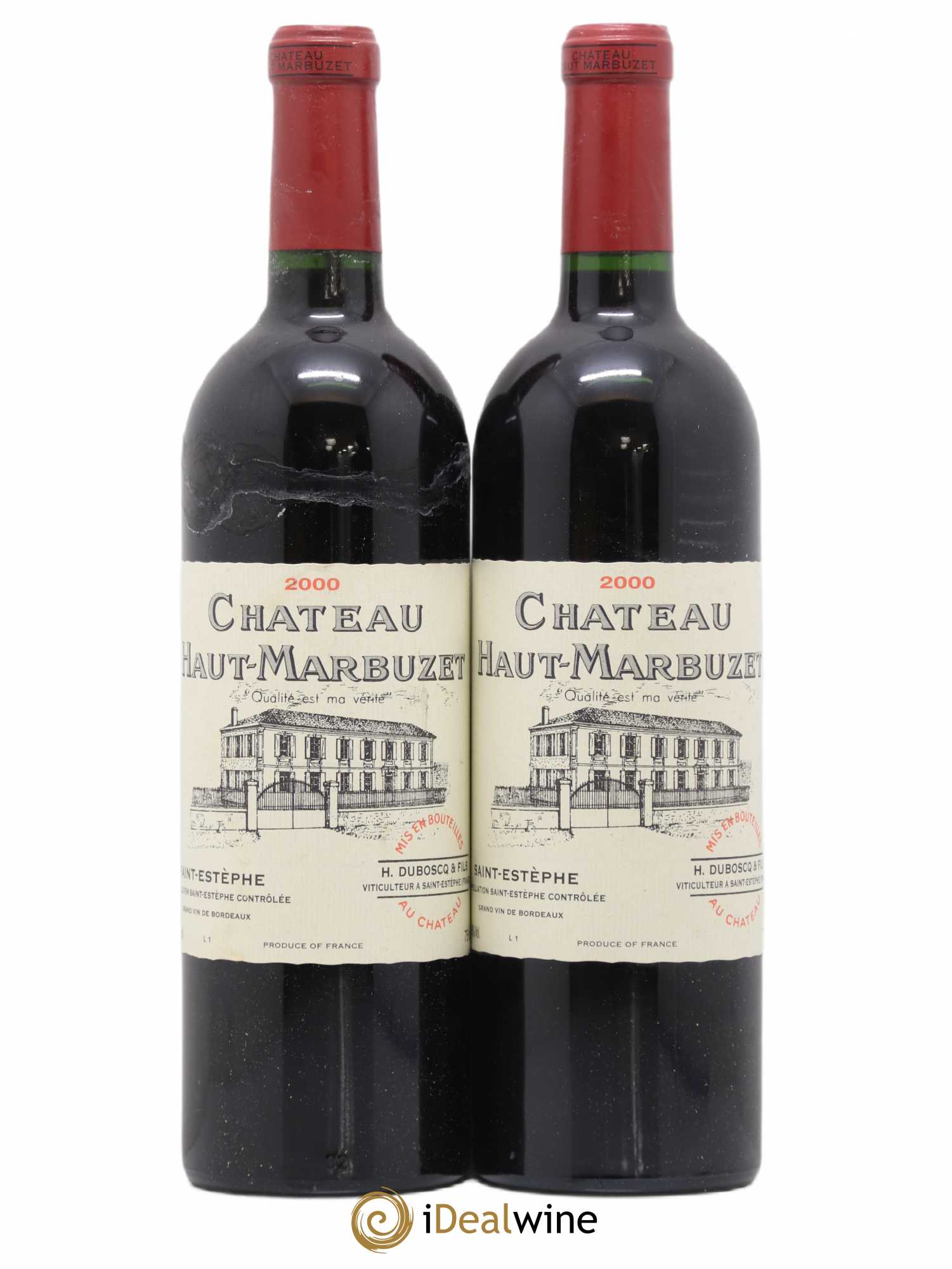 Château Haut Marbuzet 2000 - Lot de 2 bouteilles - 0