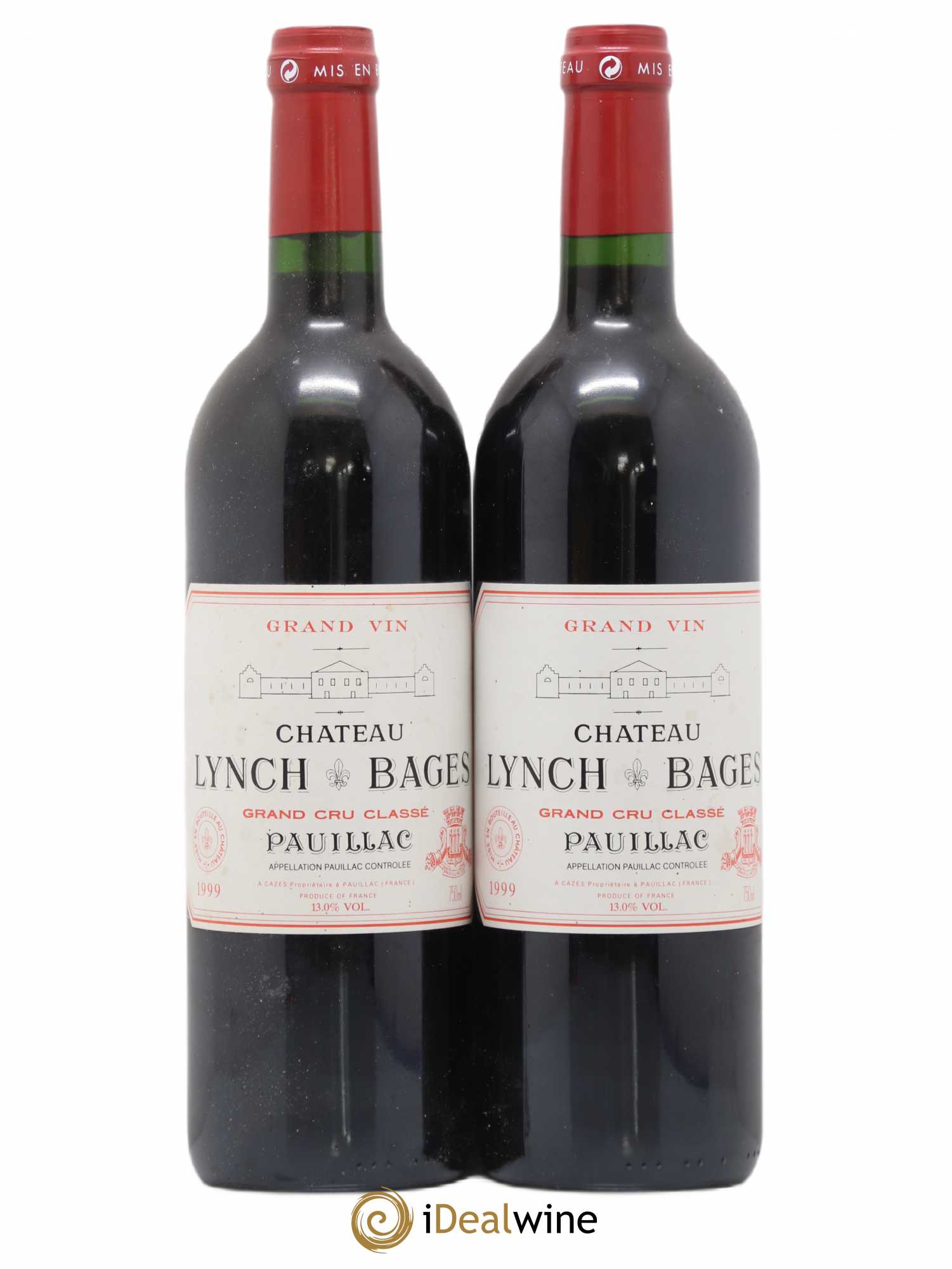 Château Lynch Bages 5ème Grand Cru Classé 1999 - Lot de 2 bouteilles - 0