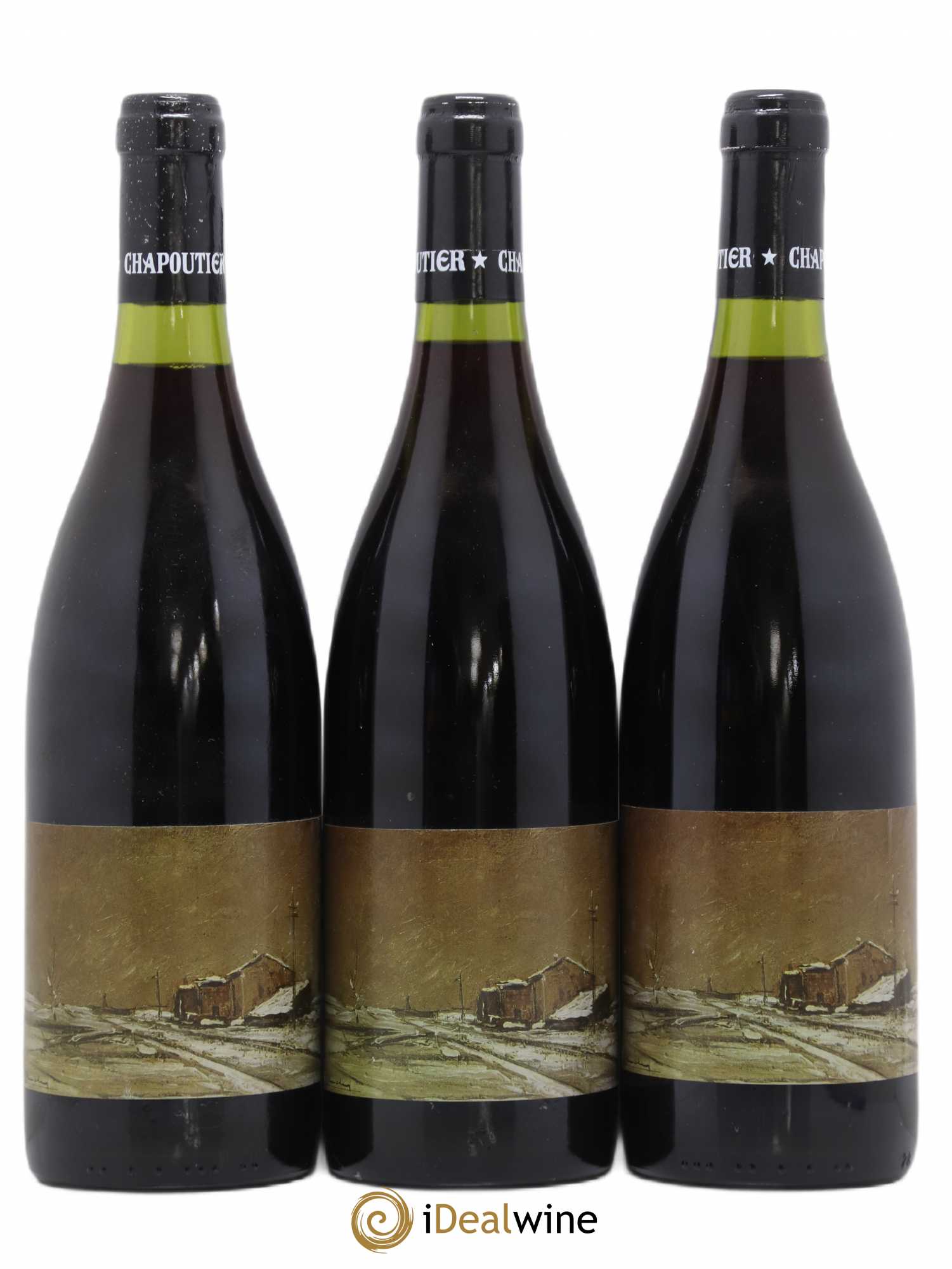 Saint-Joseph L'Art Et Le Vin Maison Brune Sous La Neige Artiste Louis Amalvy Michel Chapoutier (sans prix de réserve) 1991 - Posten von 3 Flaschen - 0