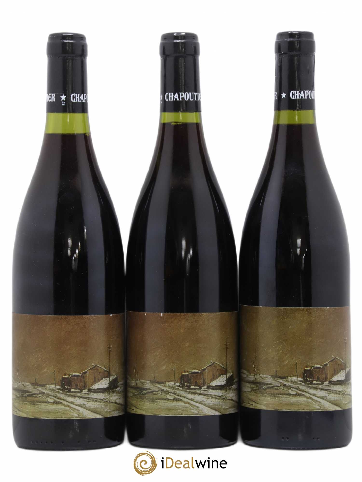 Saint-Joseph L'Art Et Le Vin Maison Brune Sous La Neige Artiste Louis Amalvy Michel Chapoutier 1991 - Posten von 3 Flaschen - 0