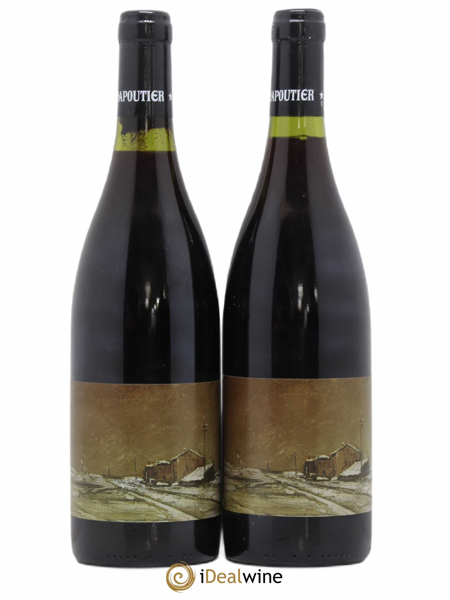 Saint-Joseph L'Art Et Le Vin Maison Brune Sous La Neige Artiste Louis Amalvy Michel Chapoutier 1991 - Posten von 2 Flaschen - 0