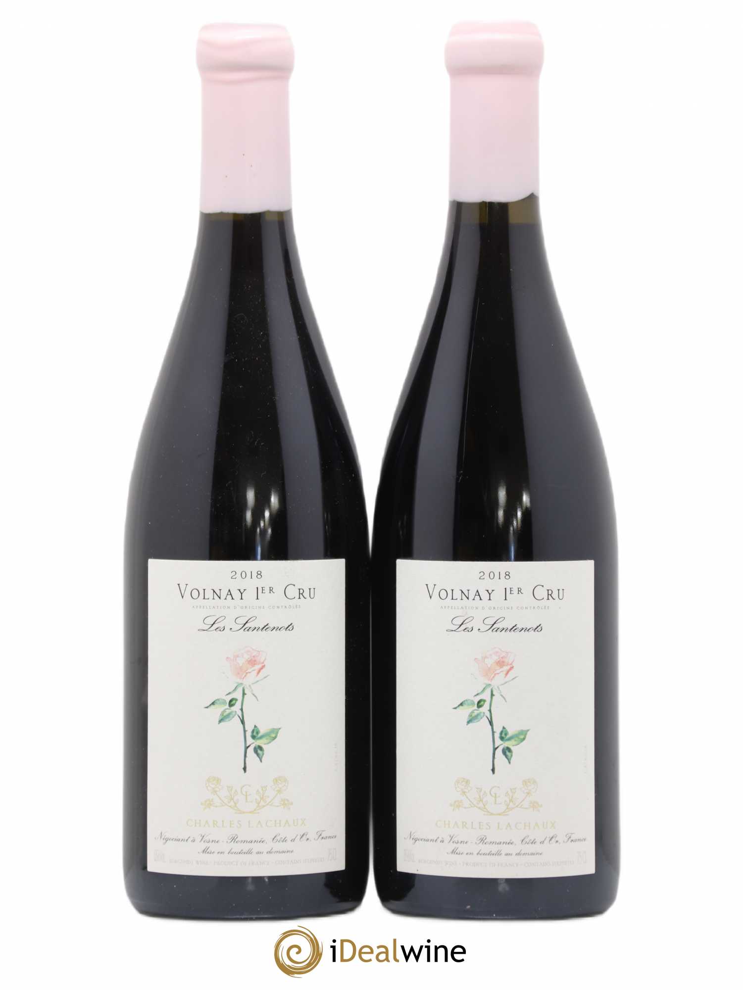 Volnay 1er Cru Les Santenots Charles Lachaux 2018 - Lot de 2 bouteilles - 0