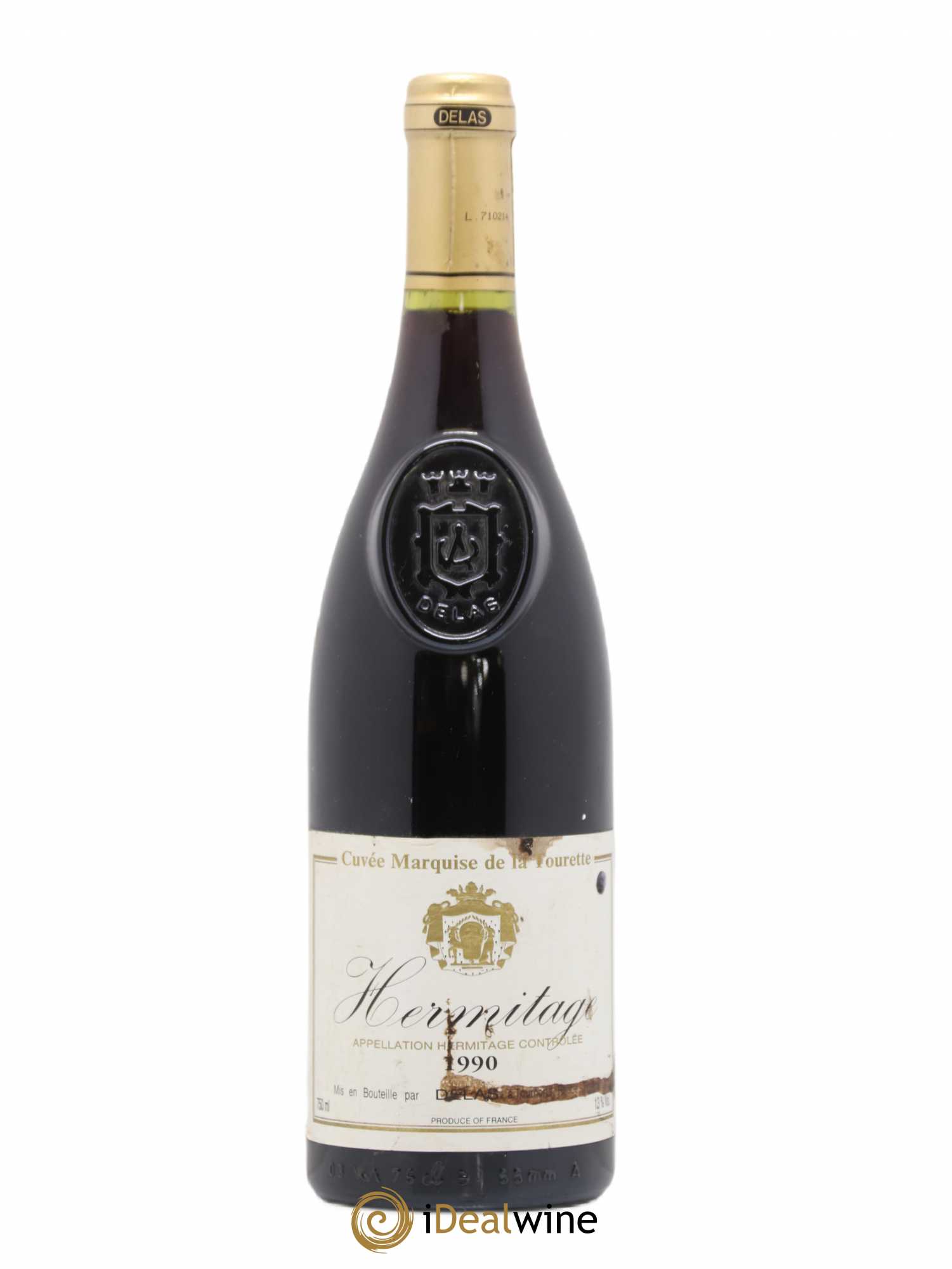 Hermitage Marquise de la Tourette Delas Frères 1990 - Lot de 1 bouteille - 0