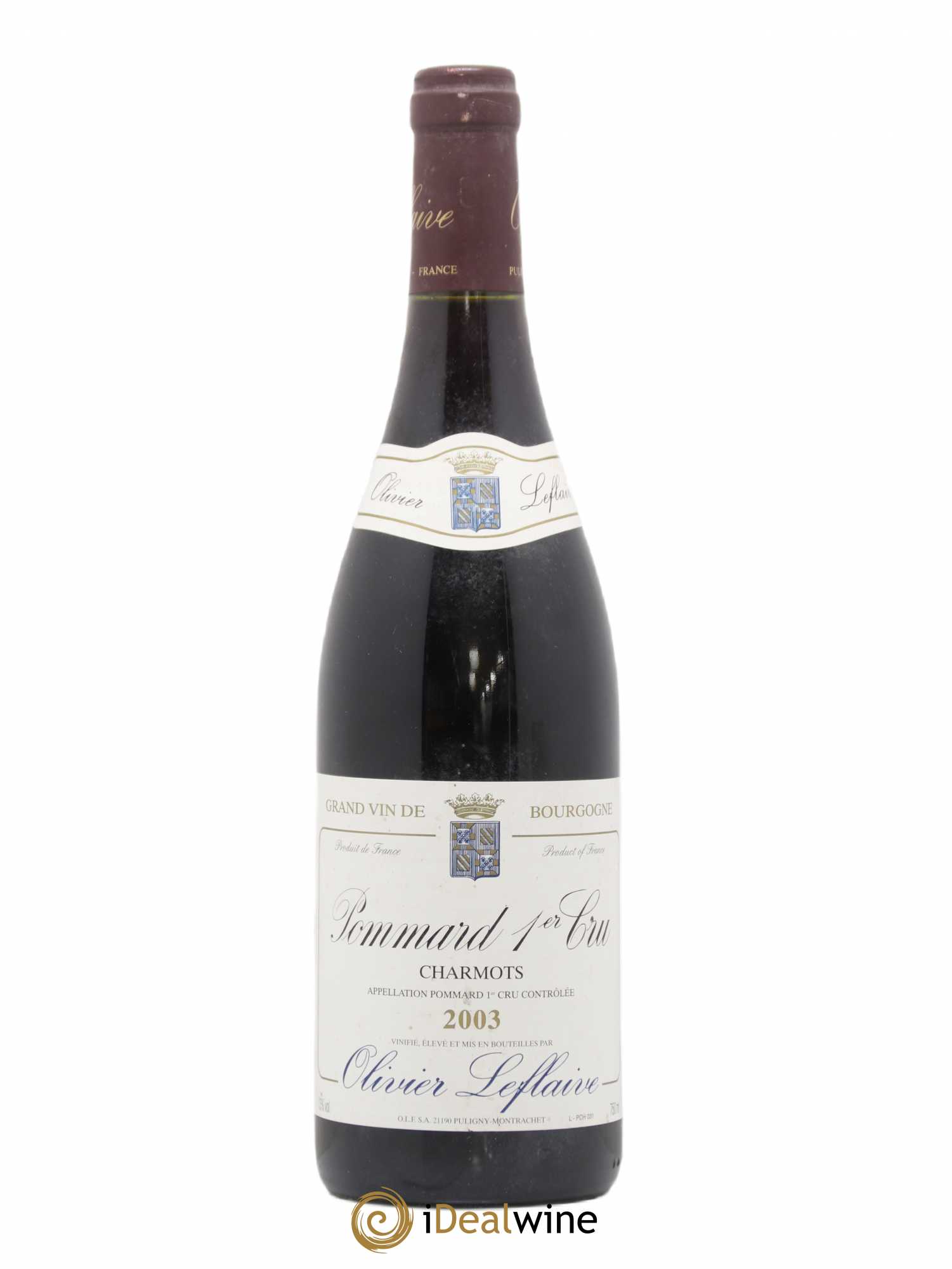 Pommard 1er Cru Charmots Domaine Olivier Leflaive 2003 - Posten von 1 Flasche - 0