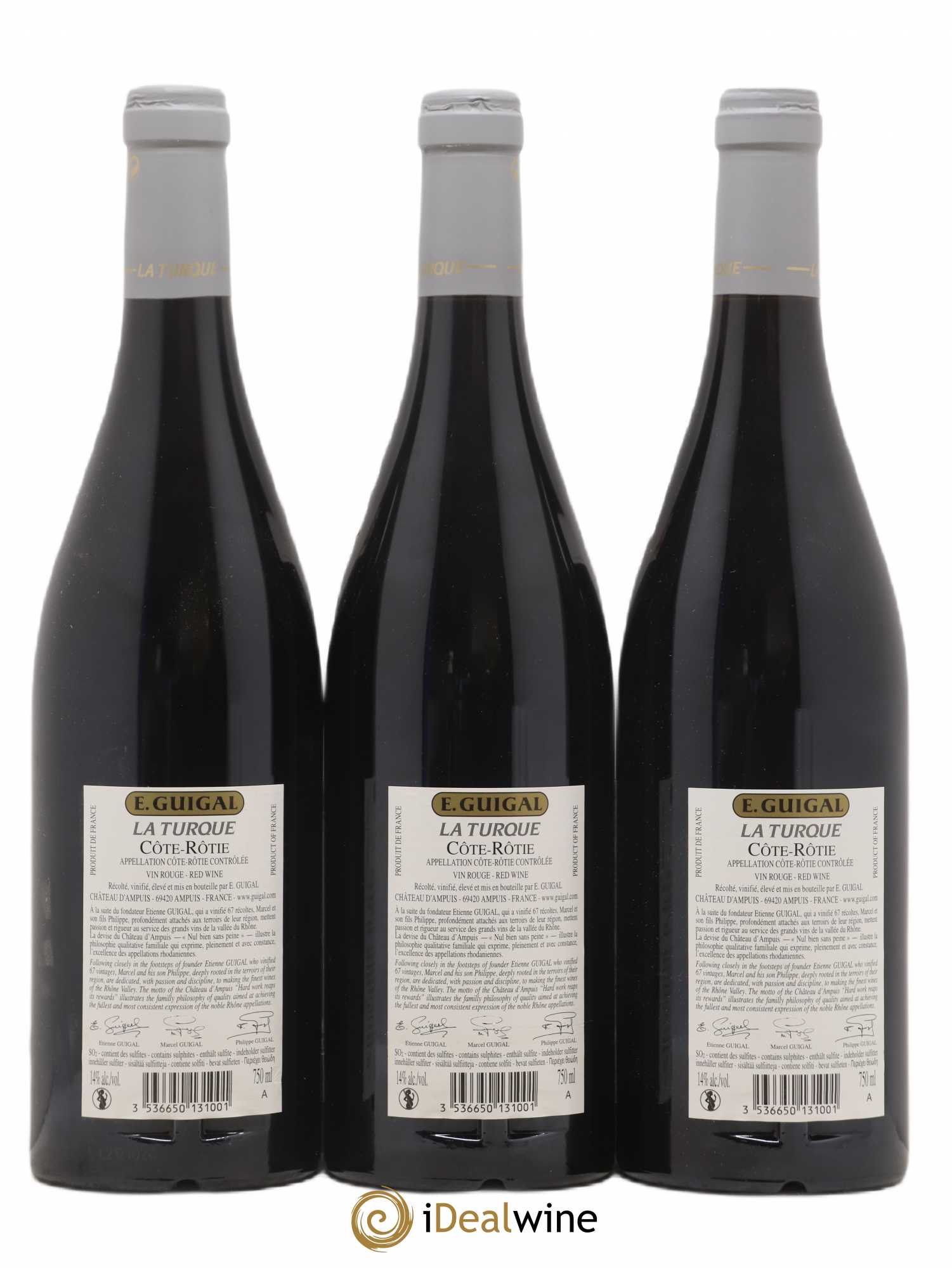 Côte-Rôtie La Turque Guigal 2017 - Lot de 3 bouteilles - 1
