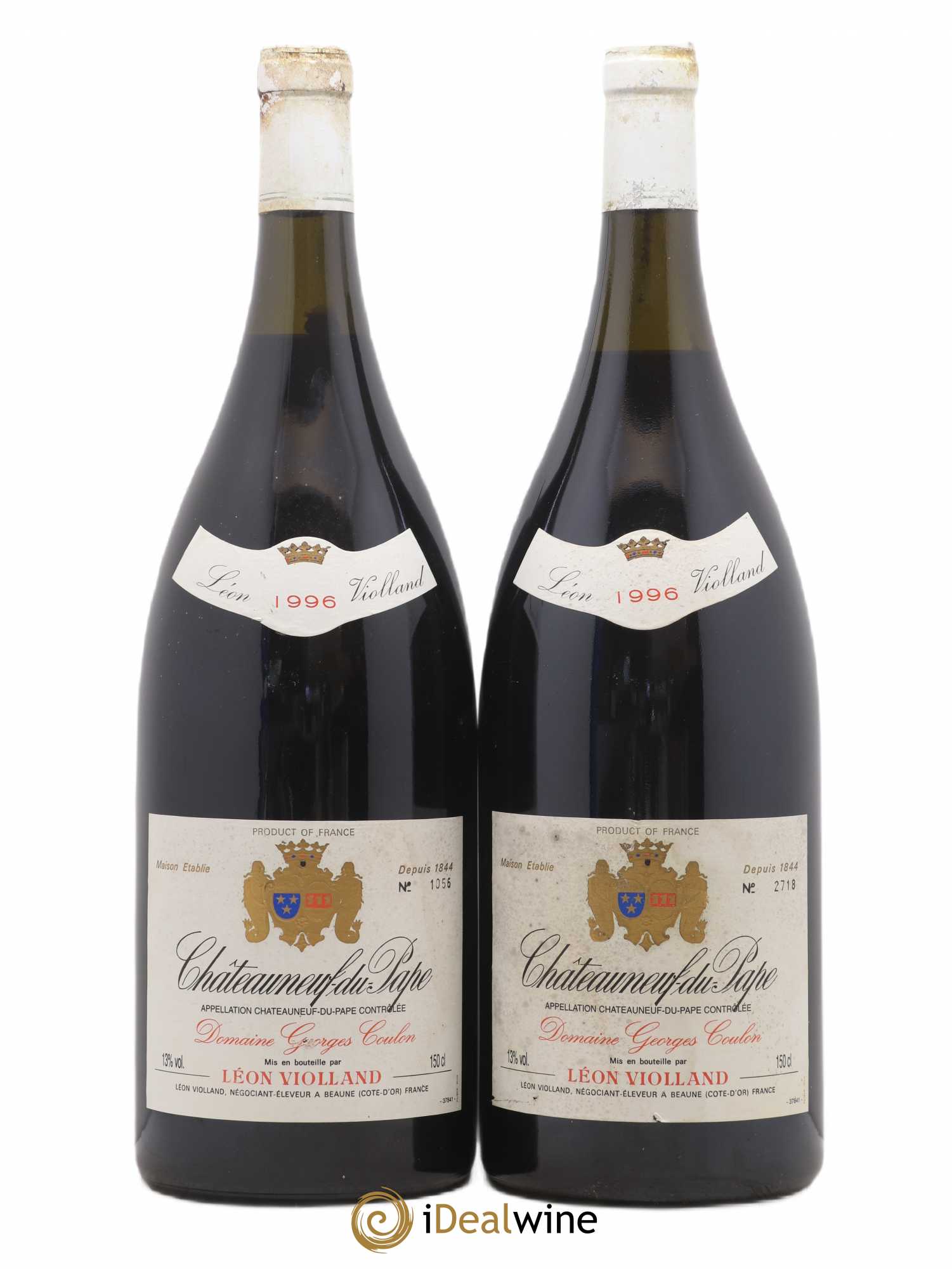 Châteauneuf-du-Pape Domaine Georges Coulon Leon Violland 1996 - Posten von 2 Magnum - 0