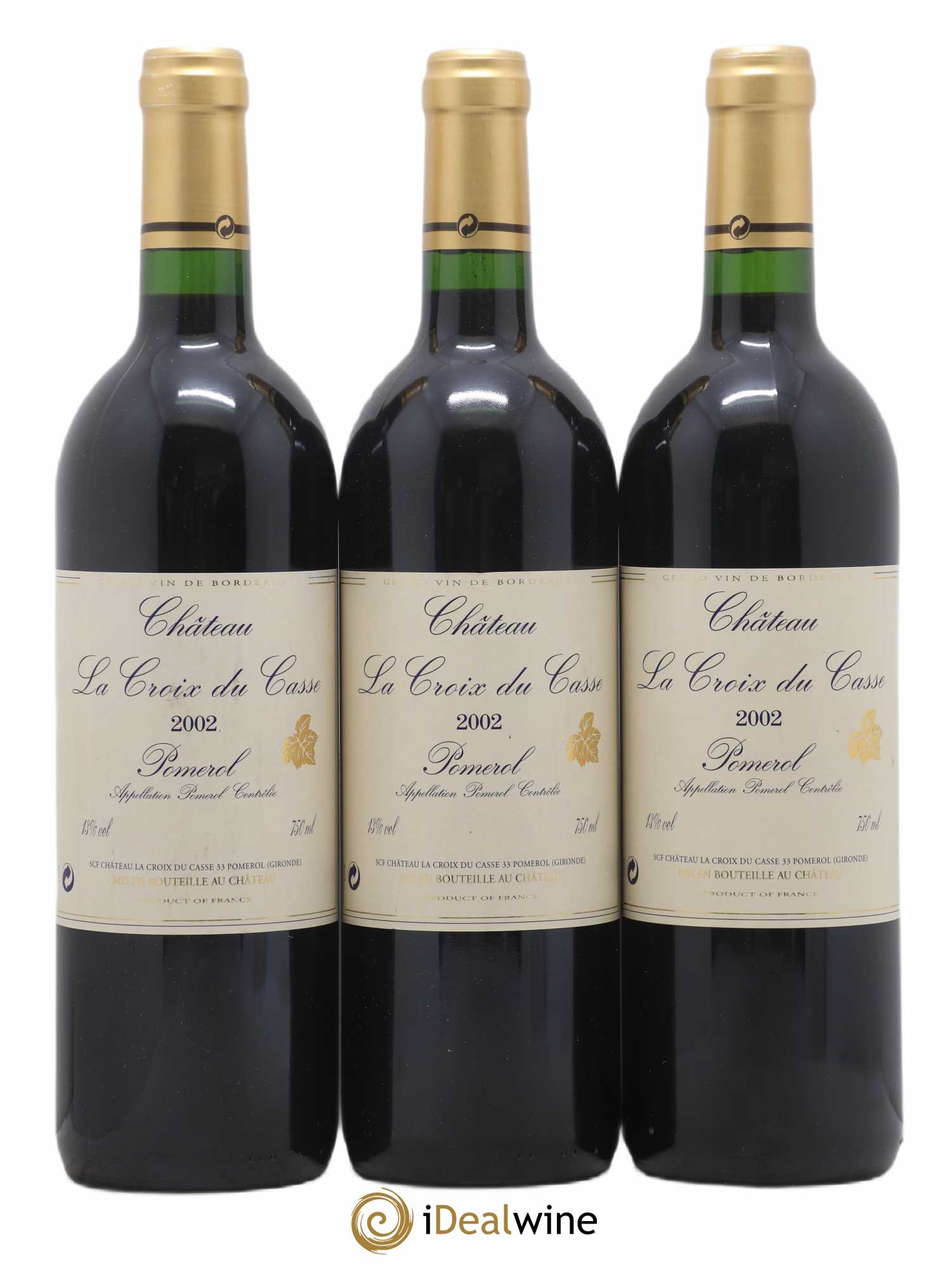 Château la Croix du Casse 2002 - Lot de 3 bouteilles - 0