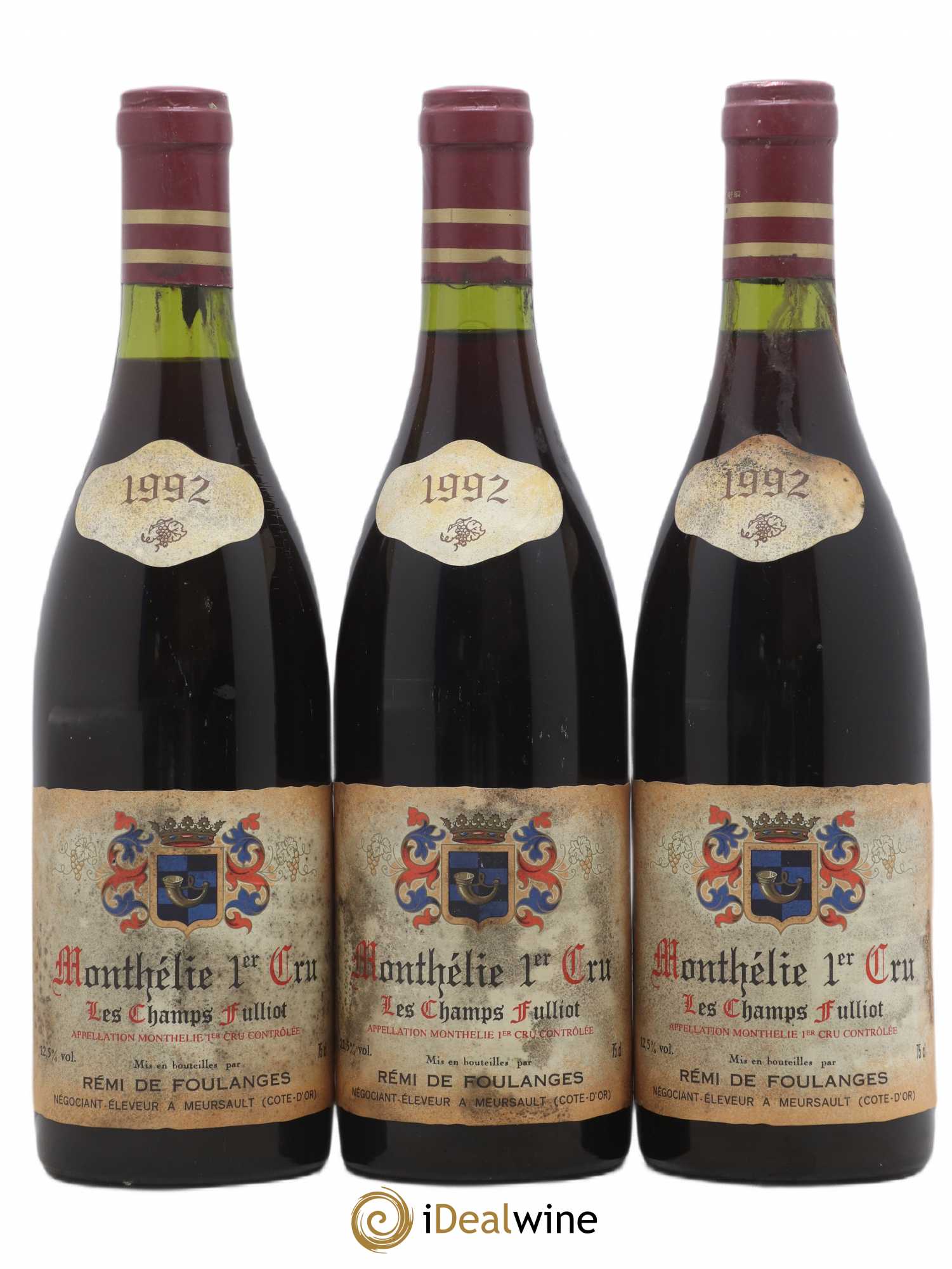 Monthélie 1er Cru Les Champs Fulliot Remi De Foulange 1992 - Posten von 3 Flaschen - 0
