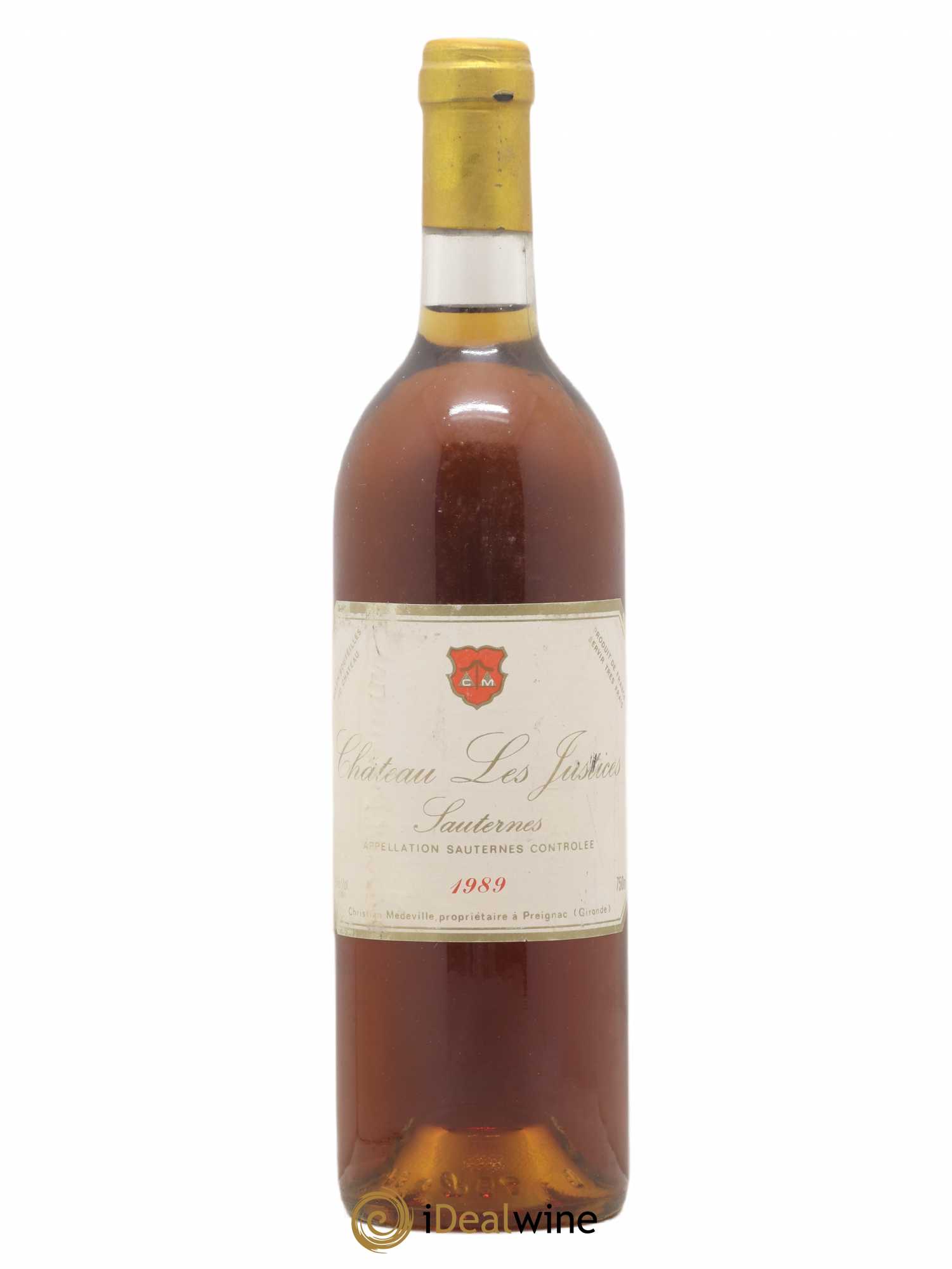 Sauternes Château Les Justices 1989 - Posten von 1 Flasche - 0