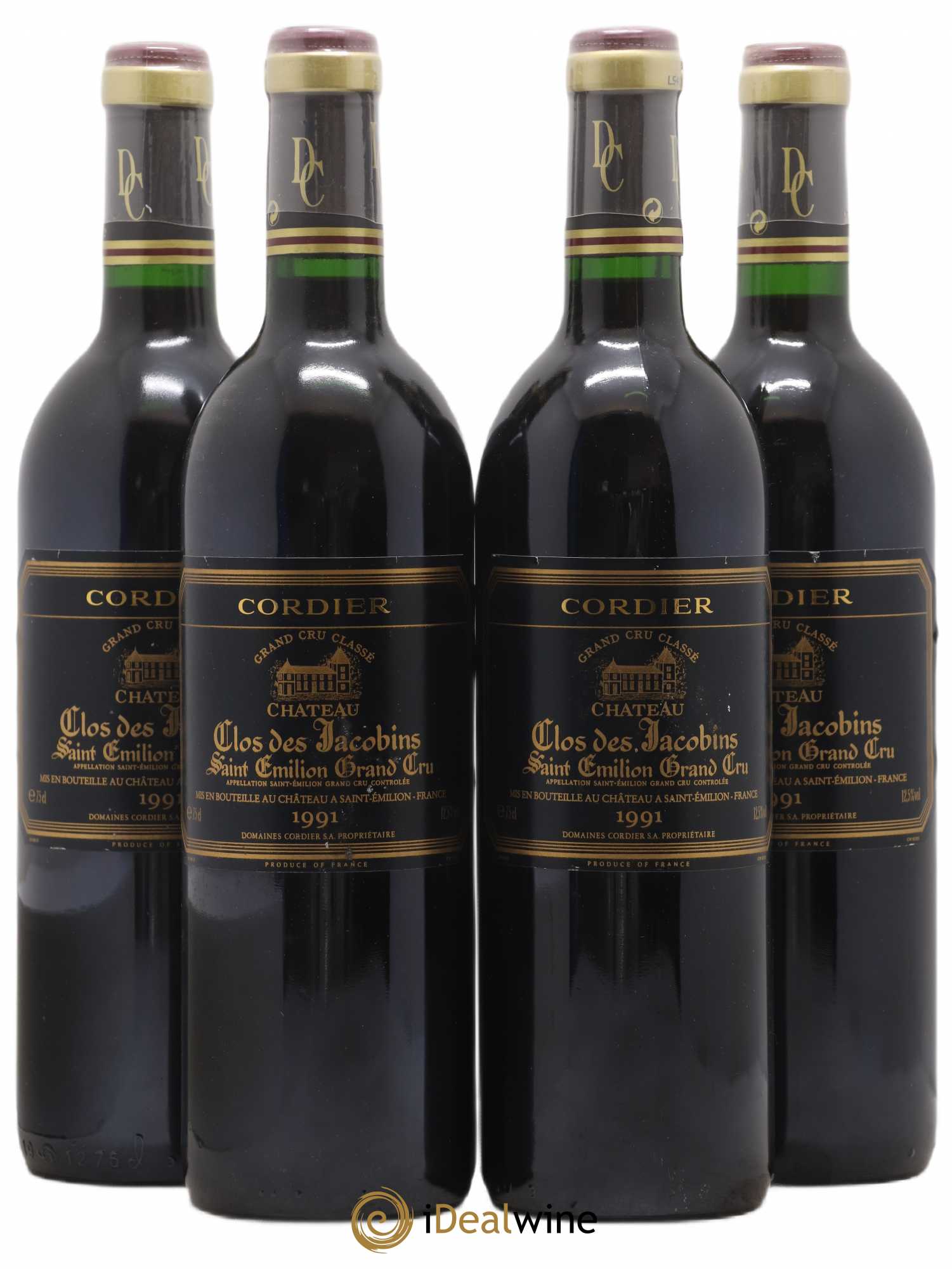 Château Clos des Jacobins Grand Cru Classé 1991 - Lot de 4 bouteilles - 0