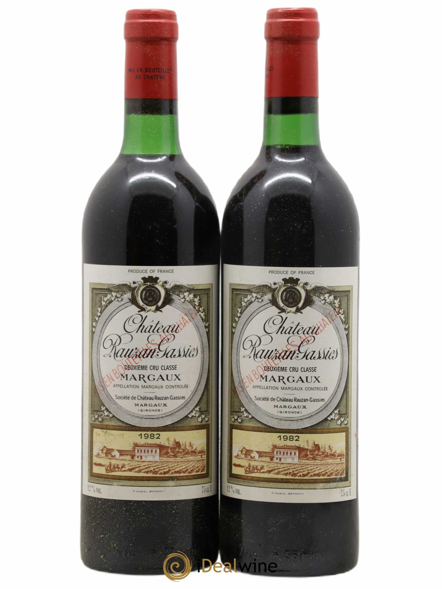 Château Rauzan-Gassies 2ème Grand Cru Classé 1982 - Lot de 2 bouteilles - 0