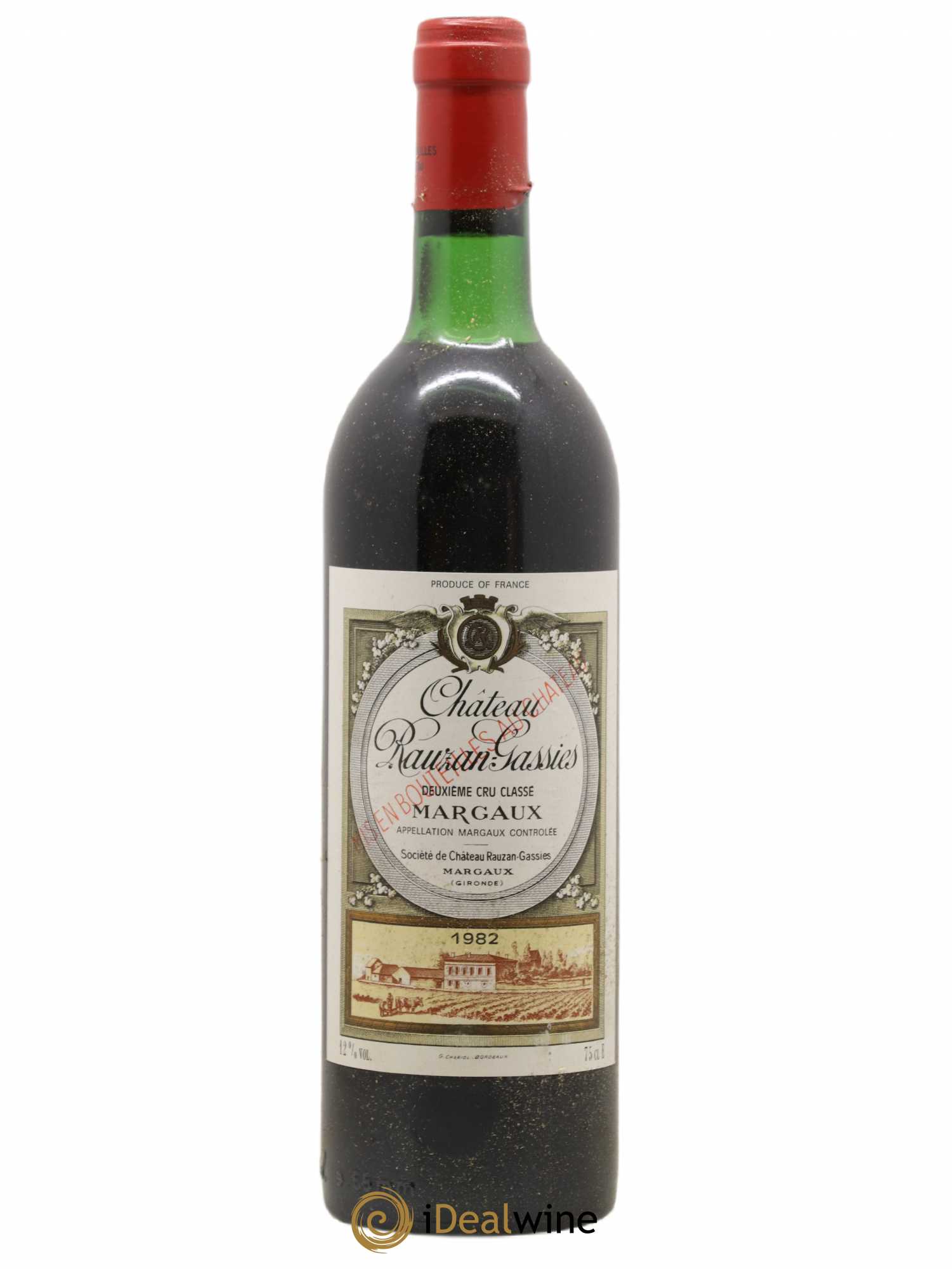 Château Rauzan-Gassies 2ème Grand Cru Classé 1982 - Lot de 1 bouteille - 0