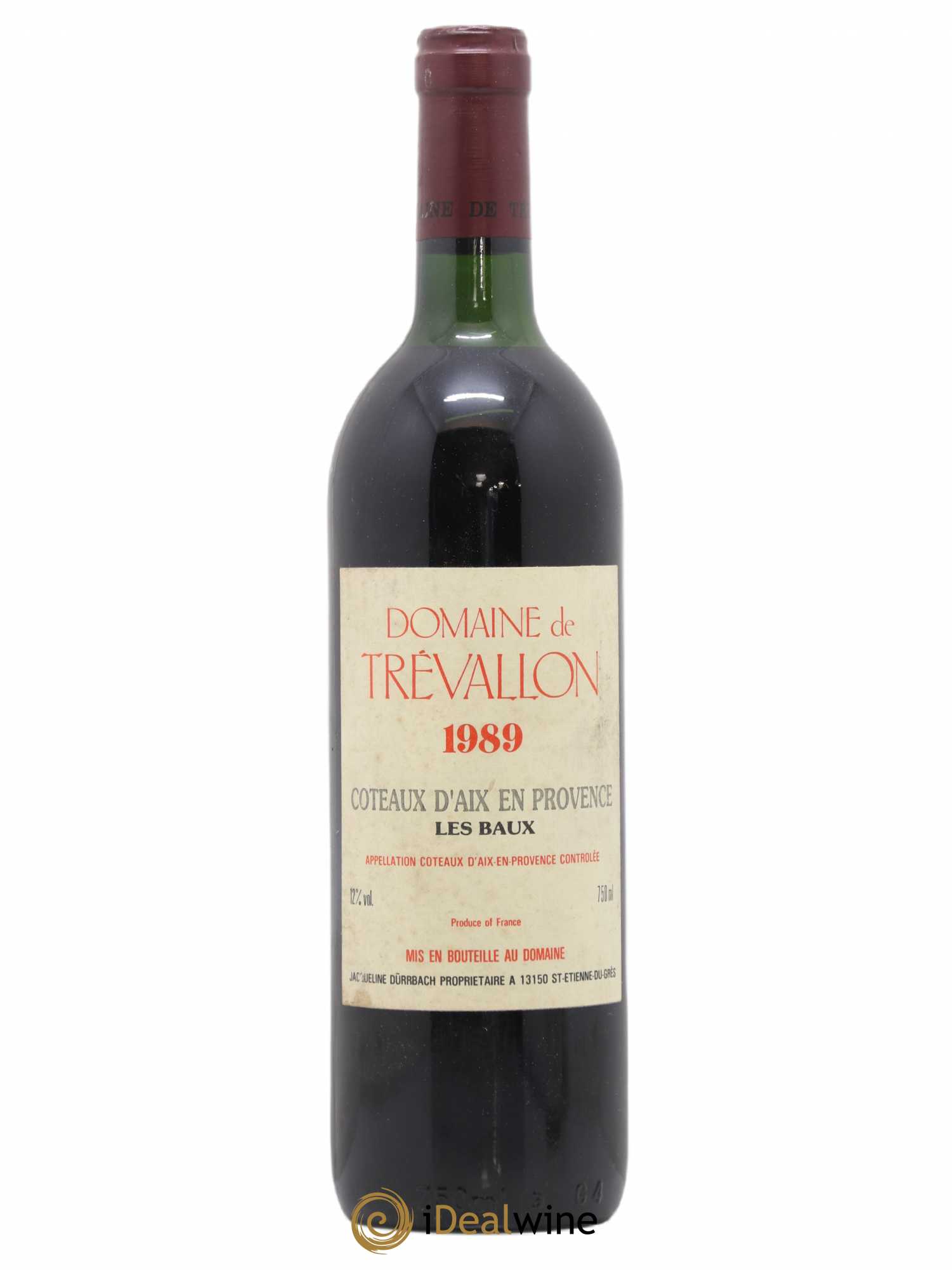 Coteaux d'Aix-en-Provence Trévallon (Domaine de) Eloi Dürrbach 1989 - Lot de 1 bouteille - 0