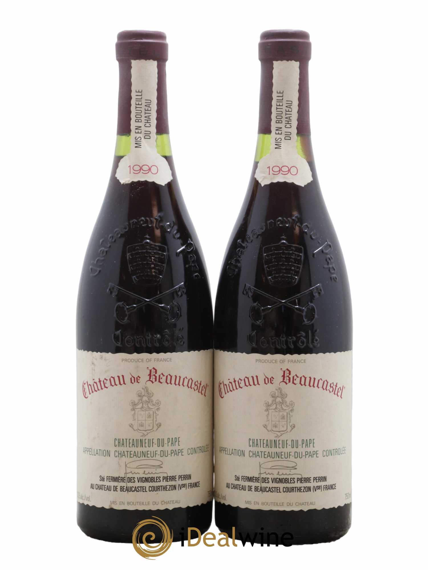 Châteauneuf-du-Pape Château de Beaucastel Famille Perrin 1990 - Lot de 2 bouteilles - 0