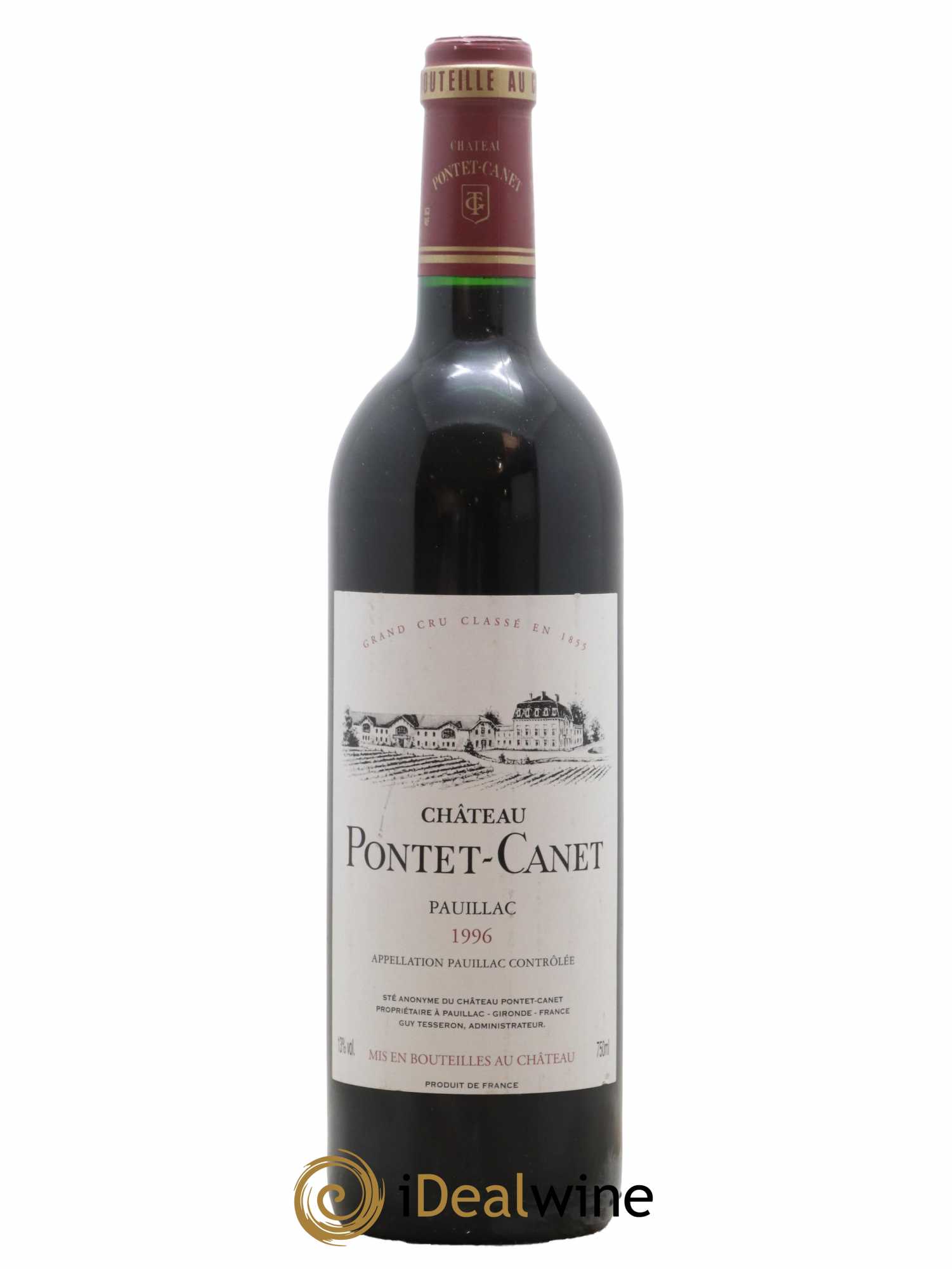 Château Pontet Canet 5ème Grand Cru Classé 1996 - Lot de 1 bouteille - 0