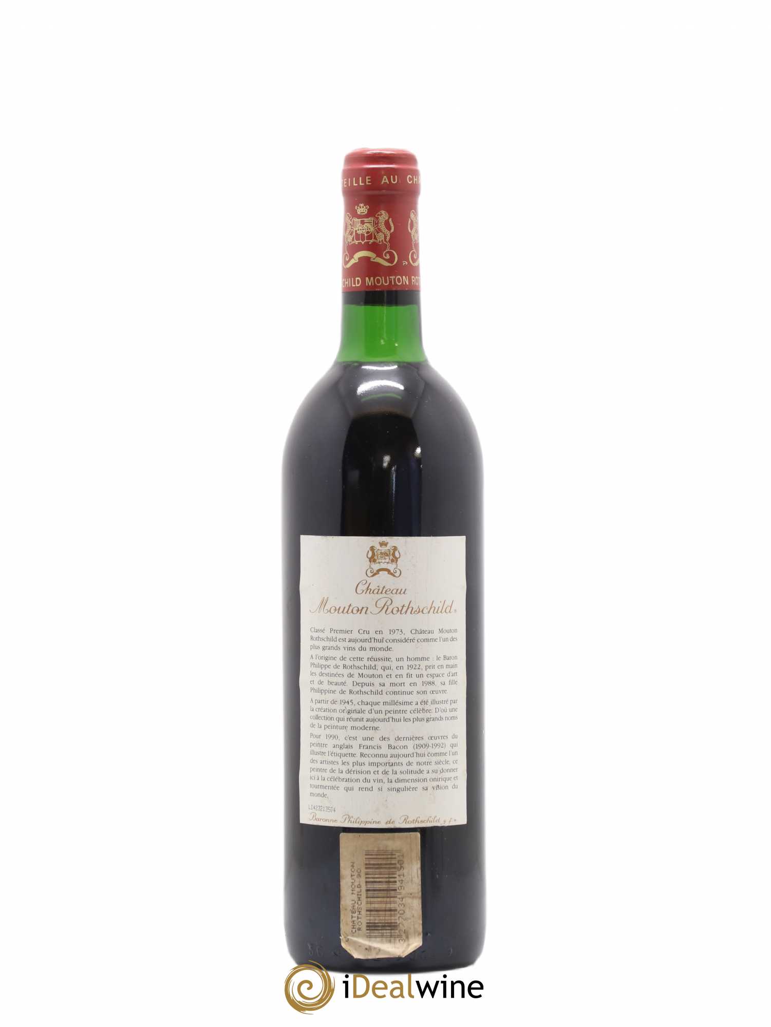 Château Mouton Rothschild 1er Grand Cru Classé 1990 - Lot de 1 bouteille - 1