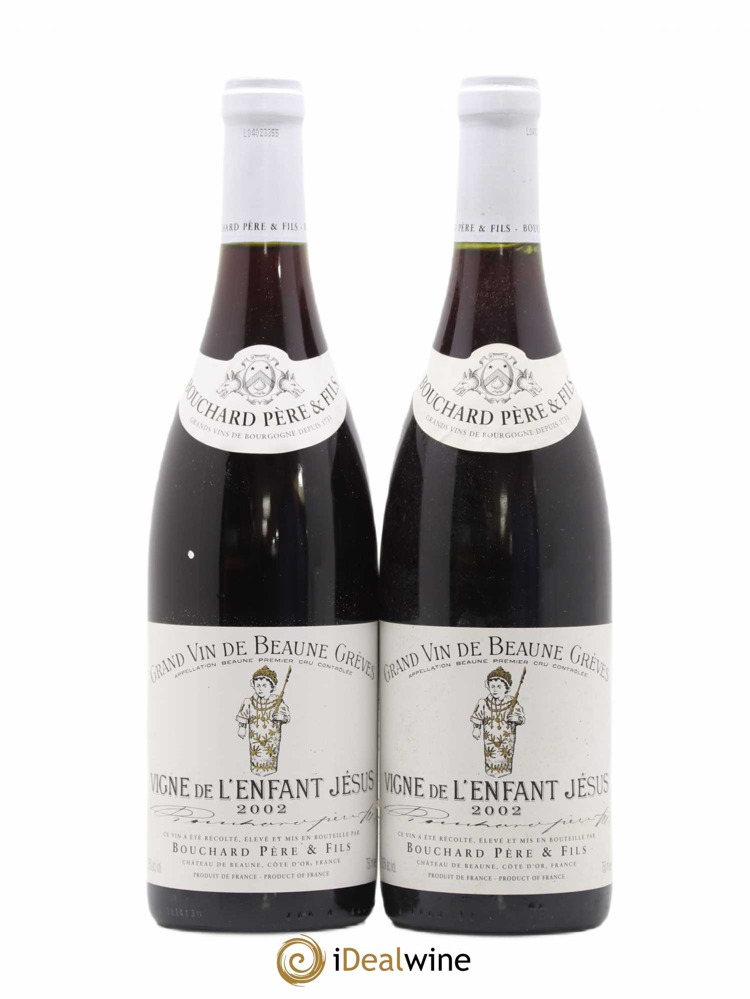 Beaune 1er Cru Grèves - Vigne de l'Enfant Jésus Bouchard Père & Fils 2002 - Lot de 2 bouteilles - 0