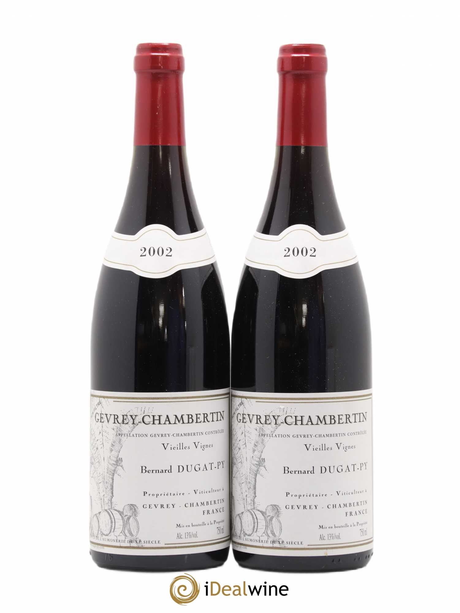Gevrey-Chambertin Vieilles Vignes Dugat-Py 2002 - Lot de 2 bouteilles - 0