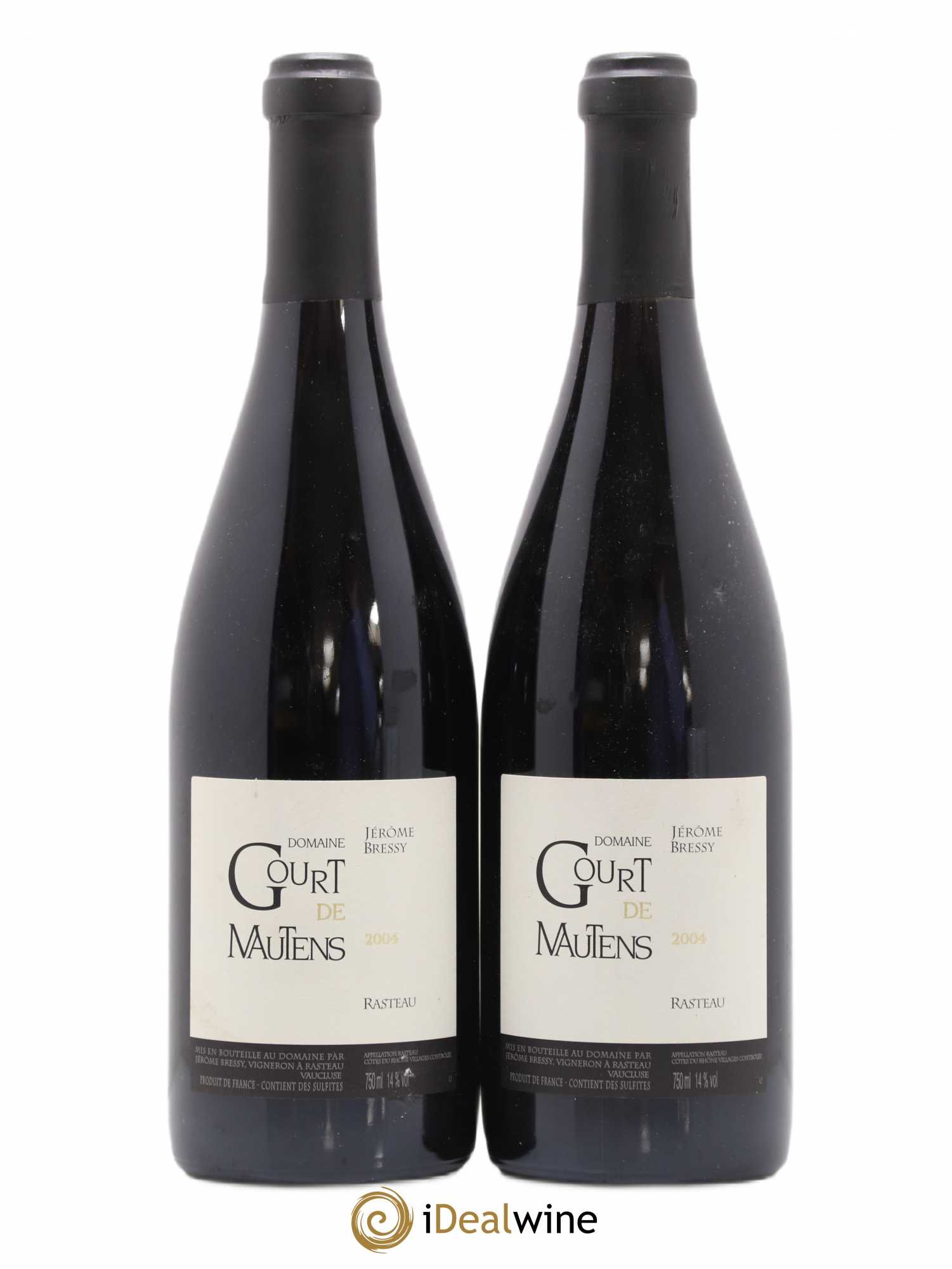 Rasteau Domaine Gourt de Mautens - Jérôme Bressy 2004 - Lot de 2 bouteilles - 0