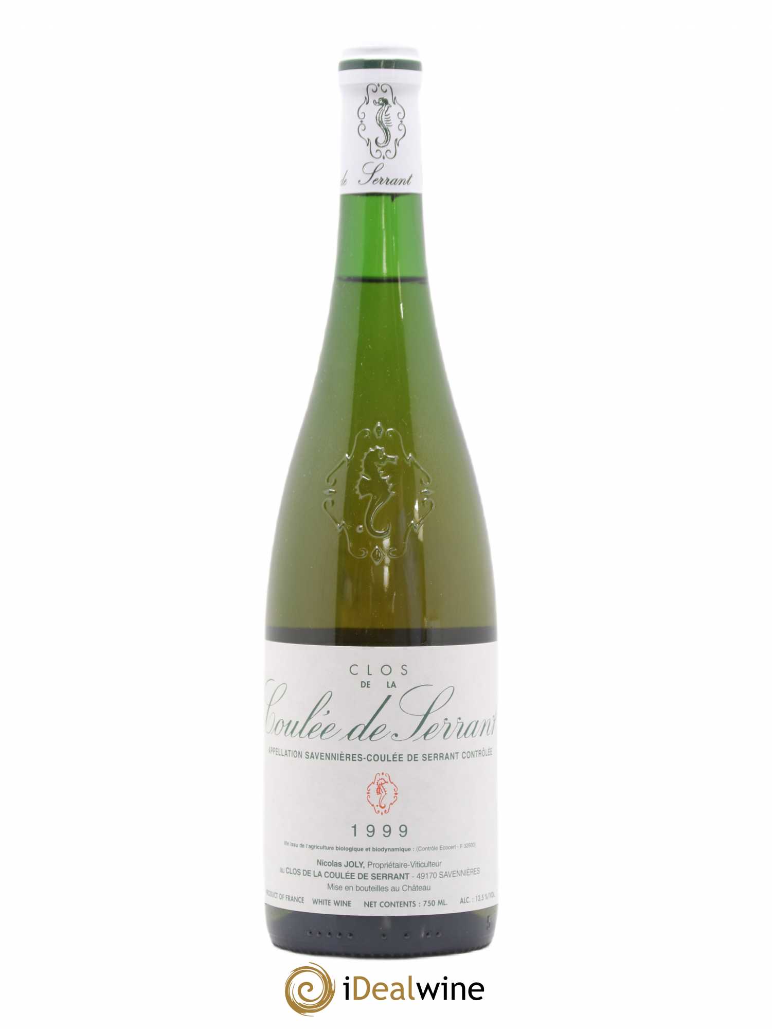 Savennières Clos de la Coulée de Serrant Vignobles de la Coulée de Serrant - Nicolas Joly 1999 - Lot de 1 bouteille - 0