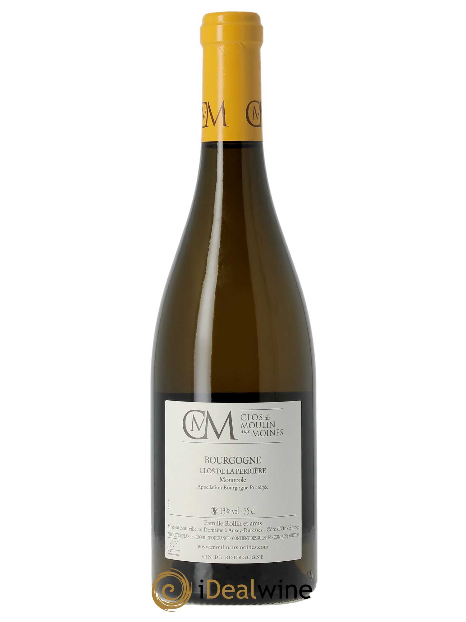Bourgogne Clos de la Perrière Monopole Clos du Moulin aux Moines 2019 - Lot de 1 bouteille - 1