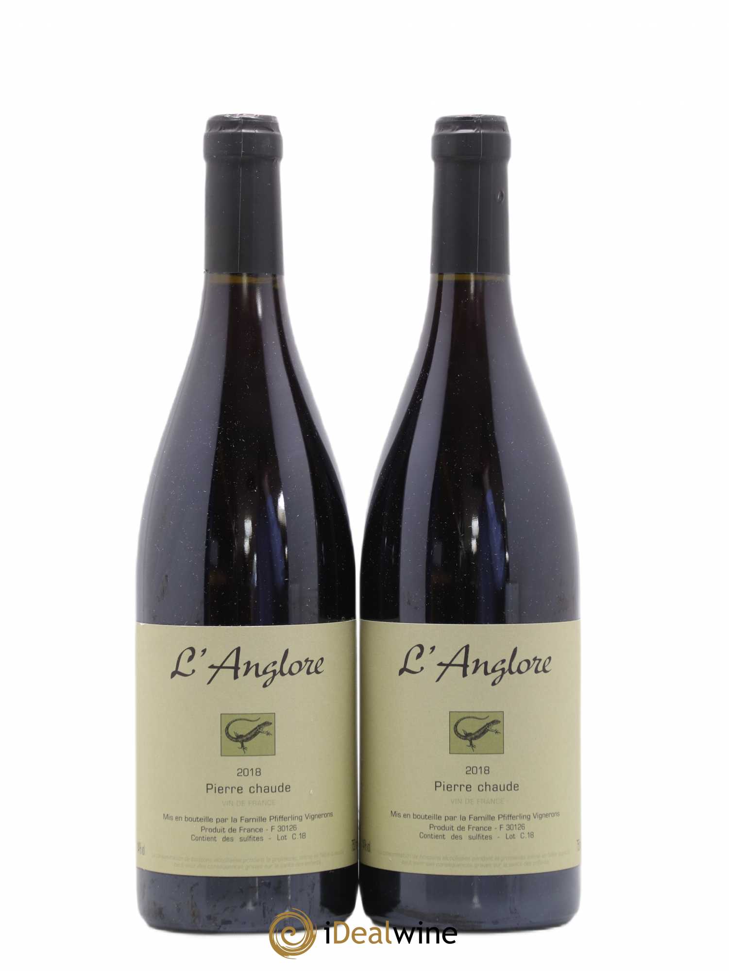 Vin de France Pierre chaude L'Anglore 2018 - Lot de 2 bouteilles - 0