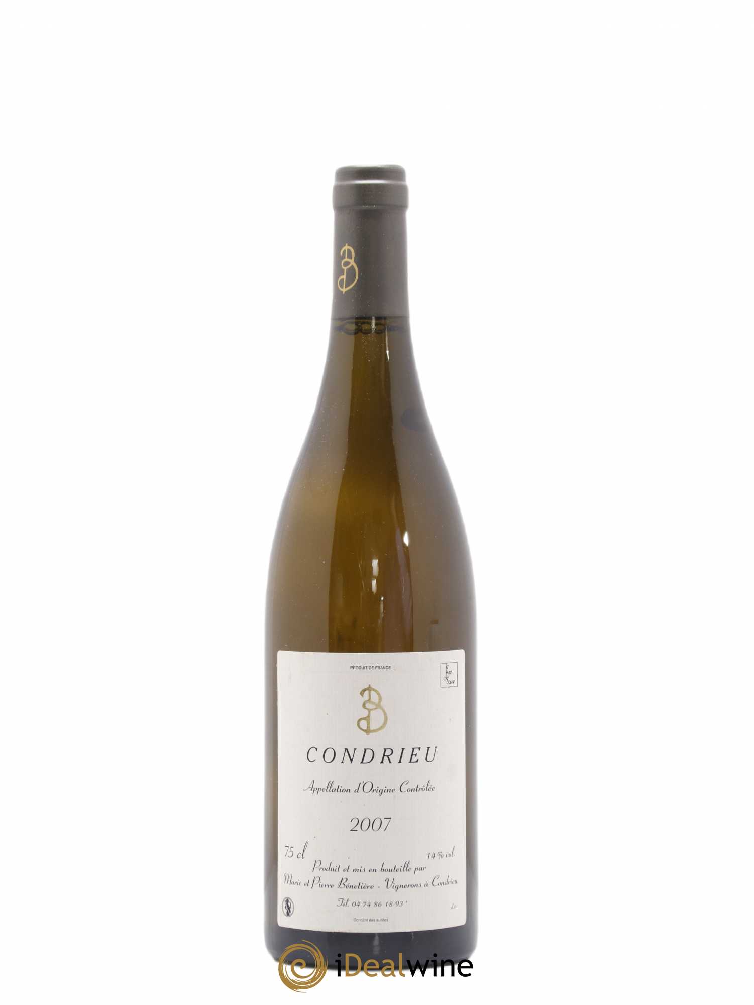 Condrieu Marie et Pierre Bénetière (Domaine) 2007 - Lot de 1 bouteille - 0