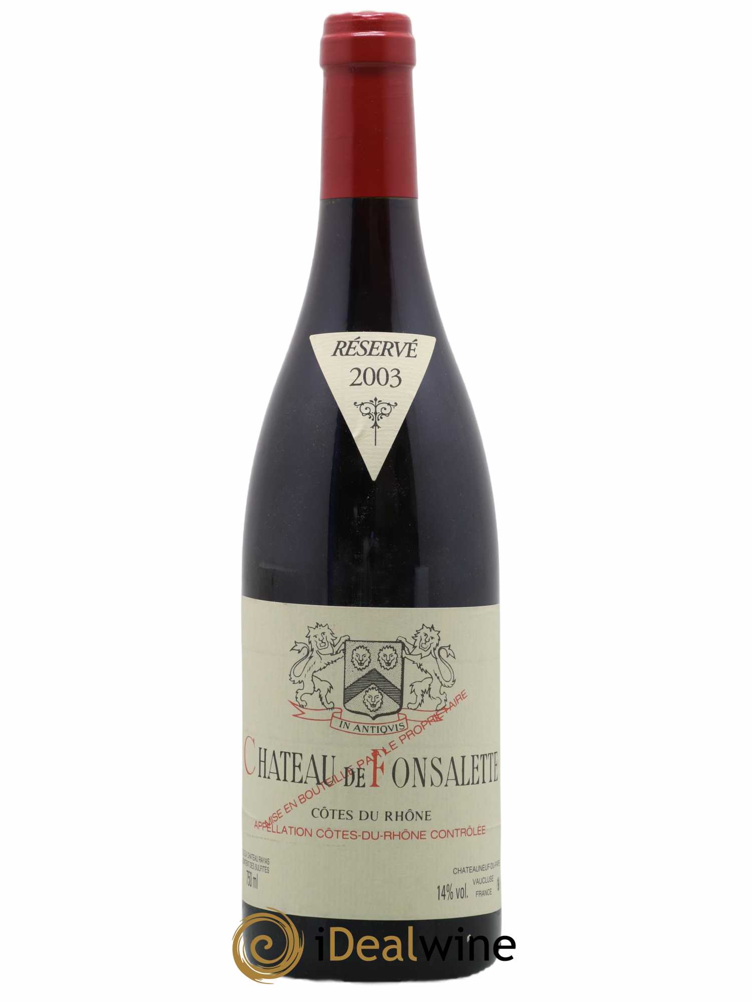 Côtes-du-Rhône Château de Fonsalette Emmanuel Reynaud 2003 - Lot de 1 bouteille - 0