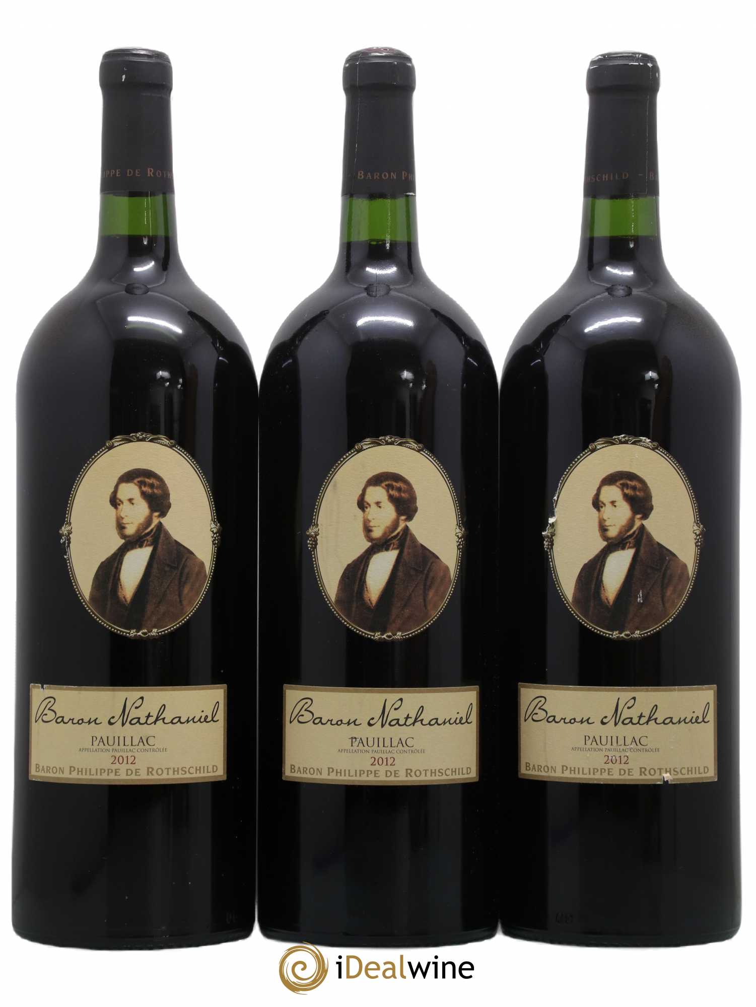 Pauillac Baron Nathaniel (sans prix de réserve) 2012 - Posten von 3 Magnum - 0