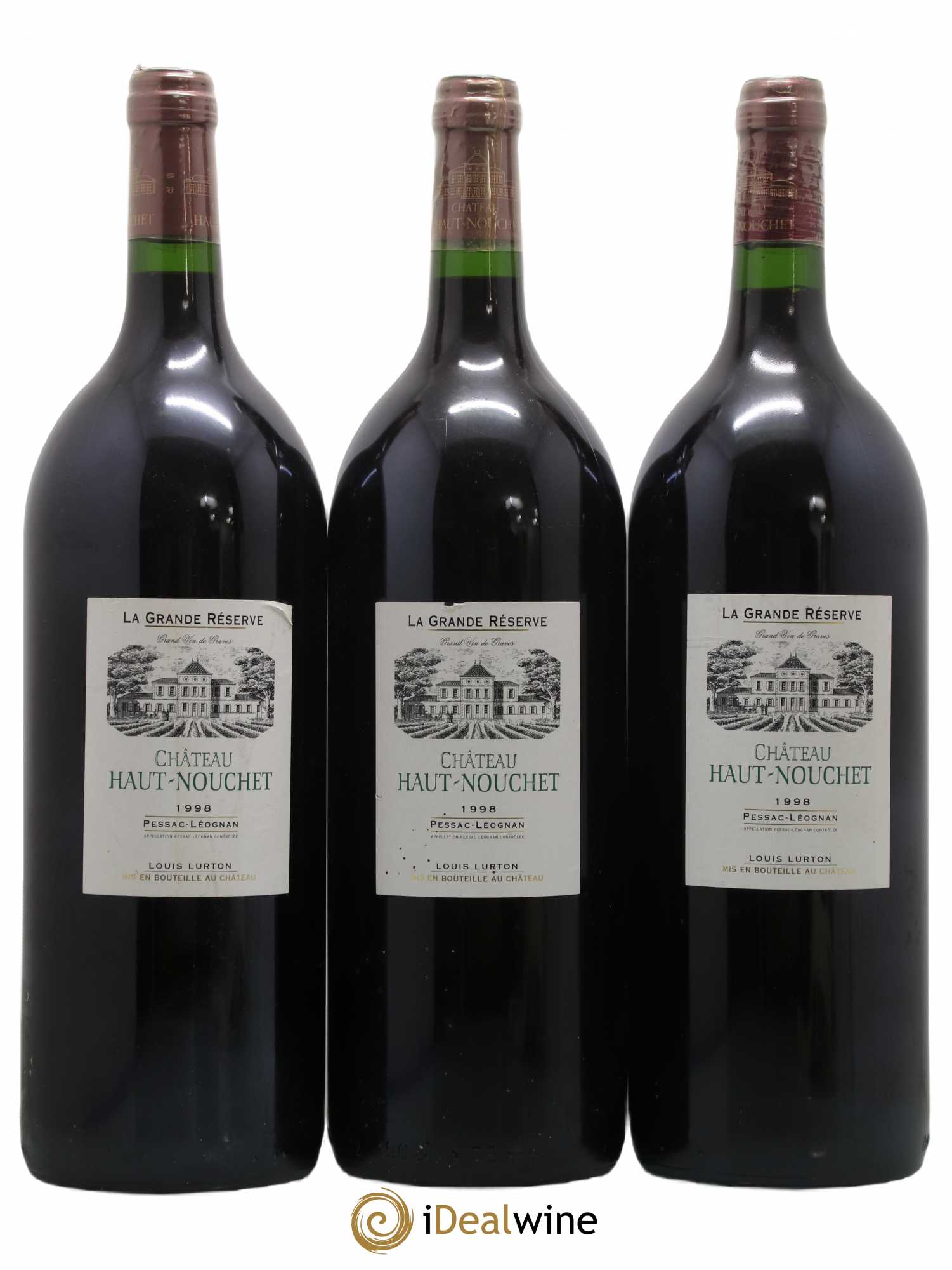Pessac-Léognan Château Haut Nouchet Grande Reserve 1998 - Posten von 3 Magnum - 0