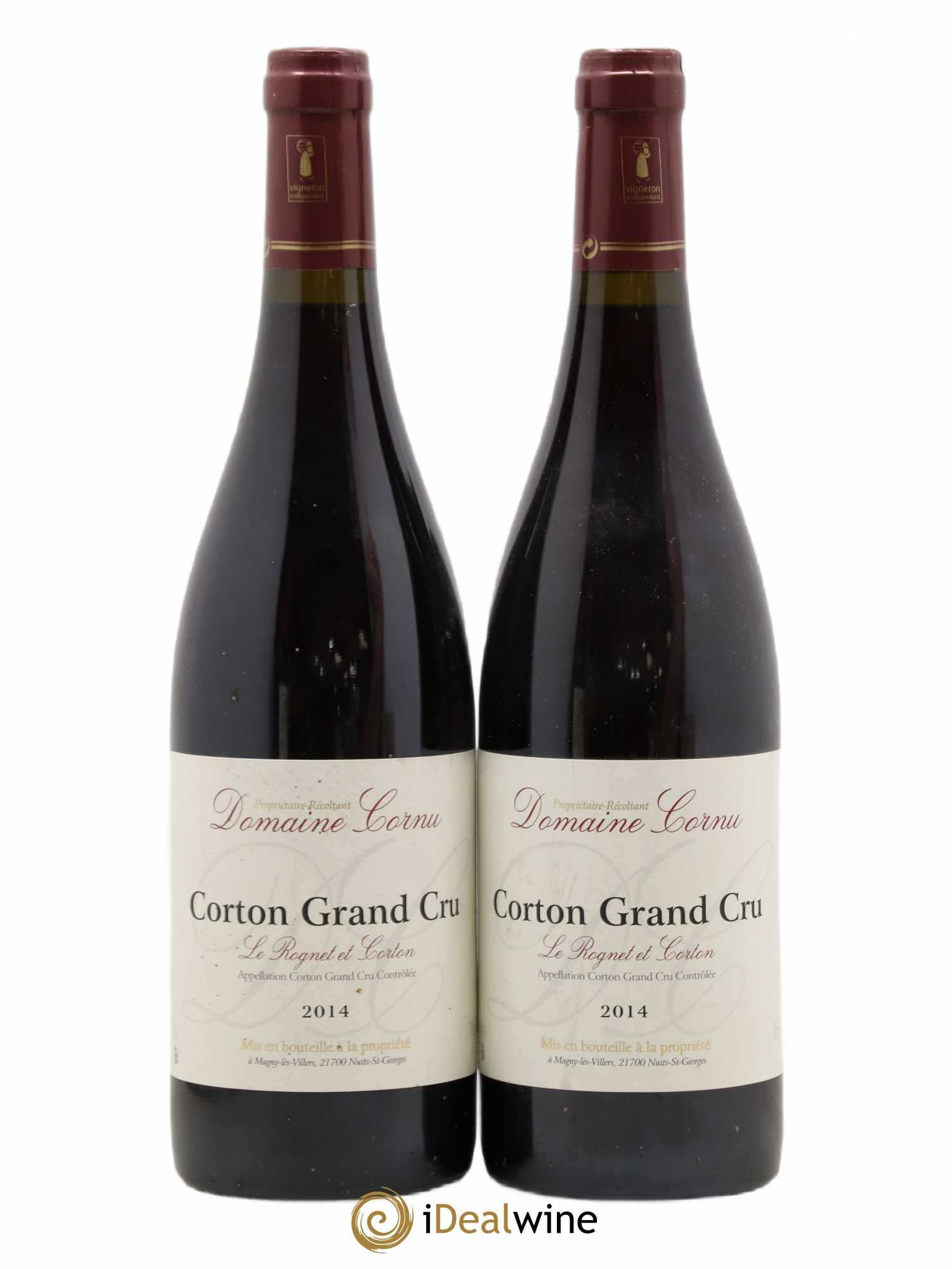 Corton Grand Cru Le Rognet et Corton Domaine Cornu 2014 - Posten von 2 Flaschen - 0
