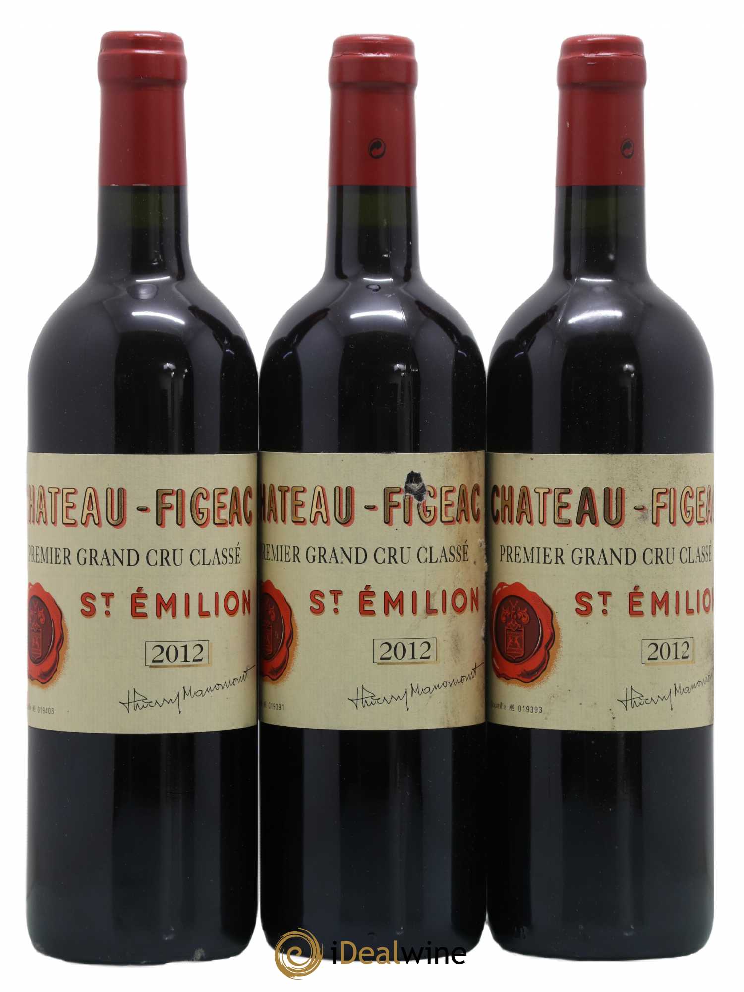 Château Figeac 1er Grand Cru Classé A 2012 - Lot de 3 bouteilles - 0