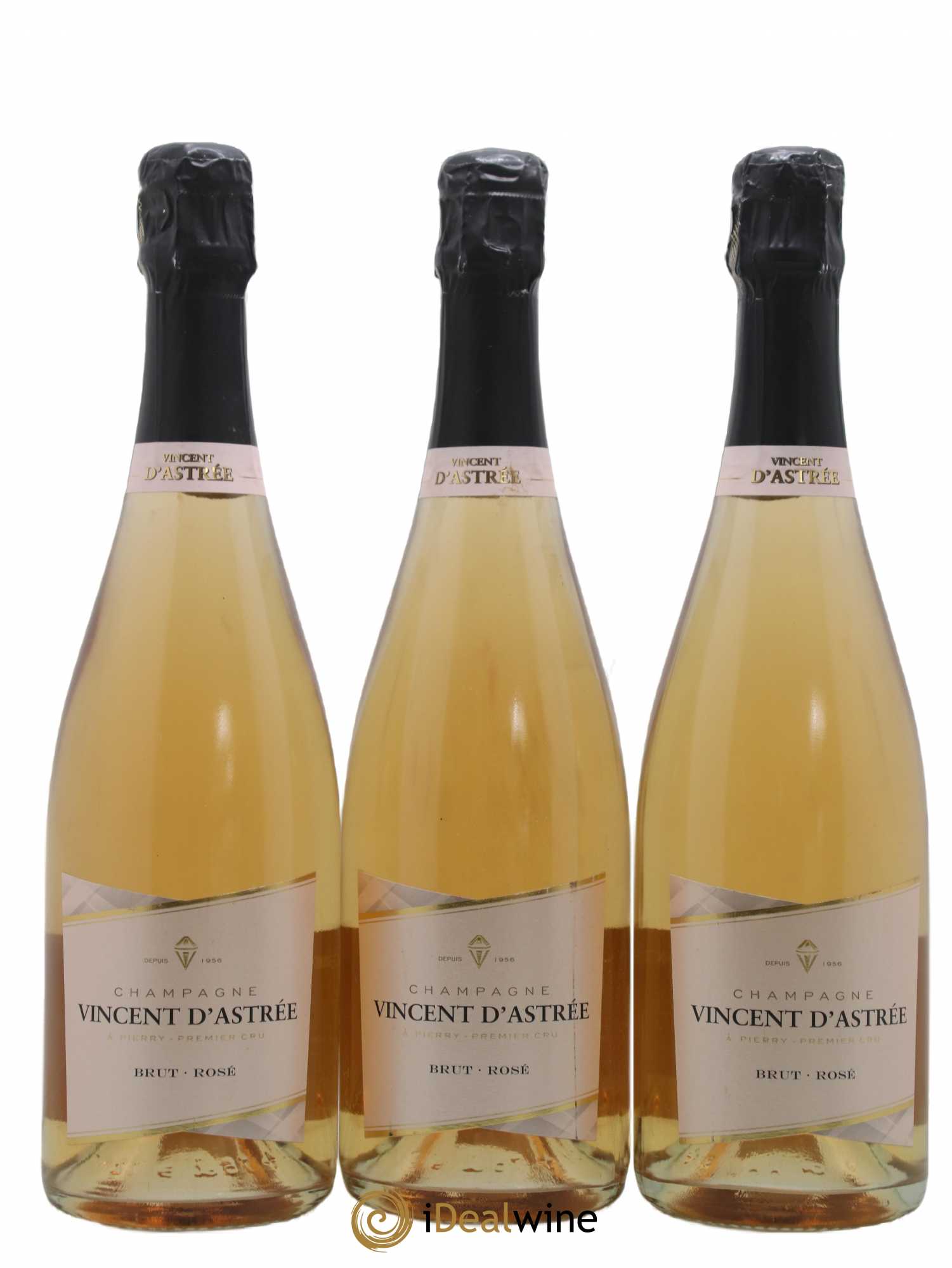 1er Cru Brut Vincent d'Astrée - Lot of 3 bottles - 0