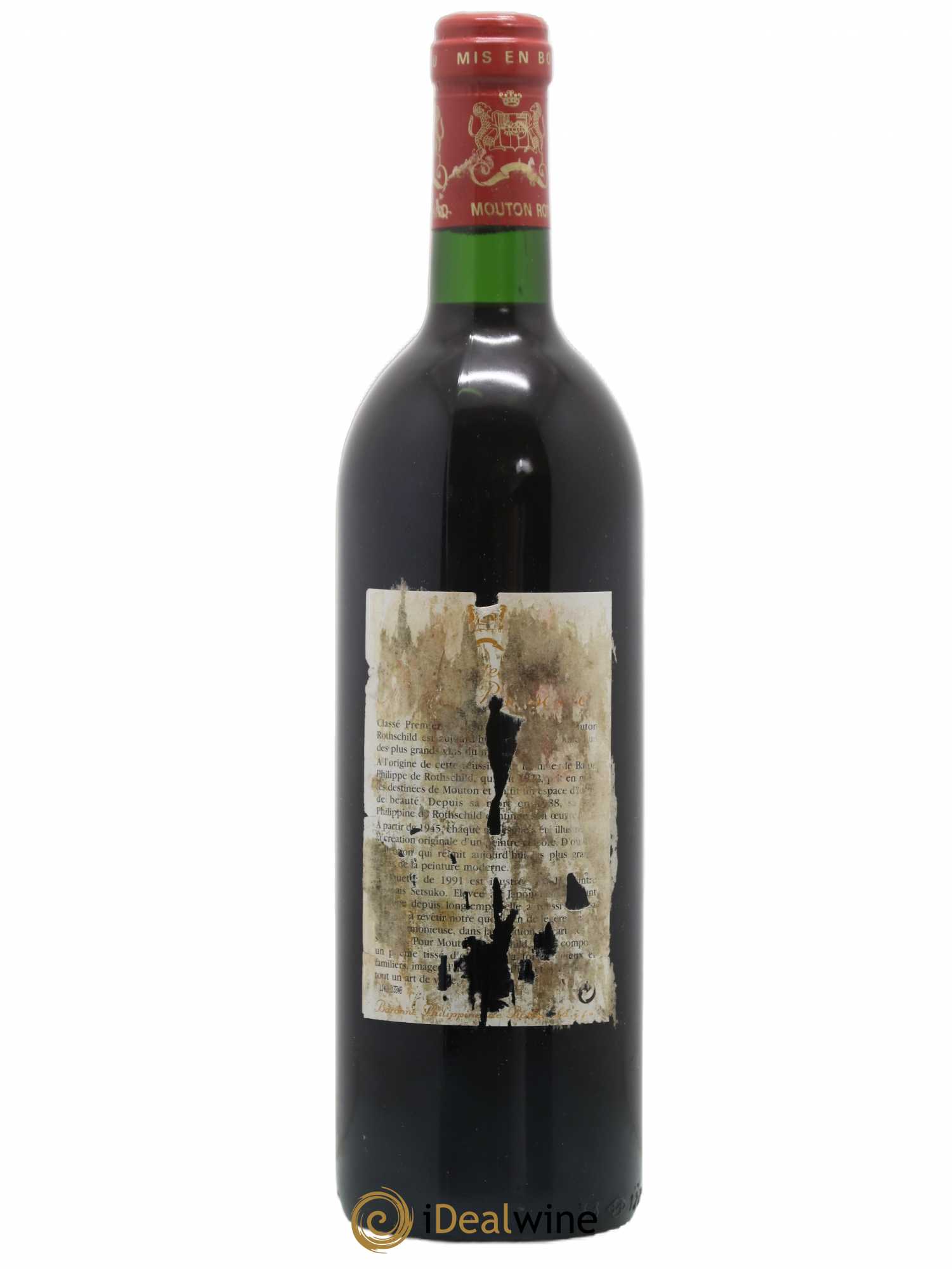 Château Mouton Rothschild 1er Grand Cru Classé 1991 - Lot de 1 bouteille - 1