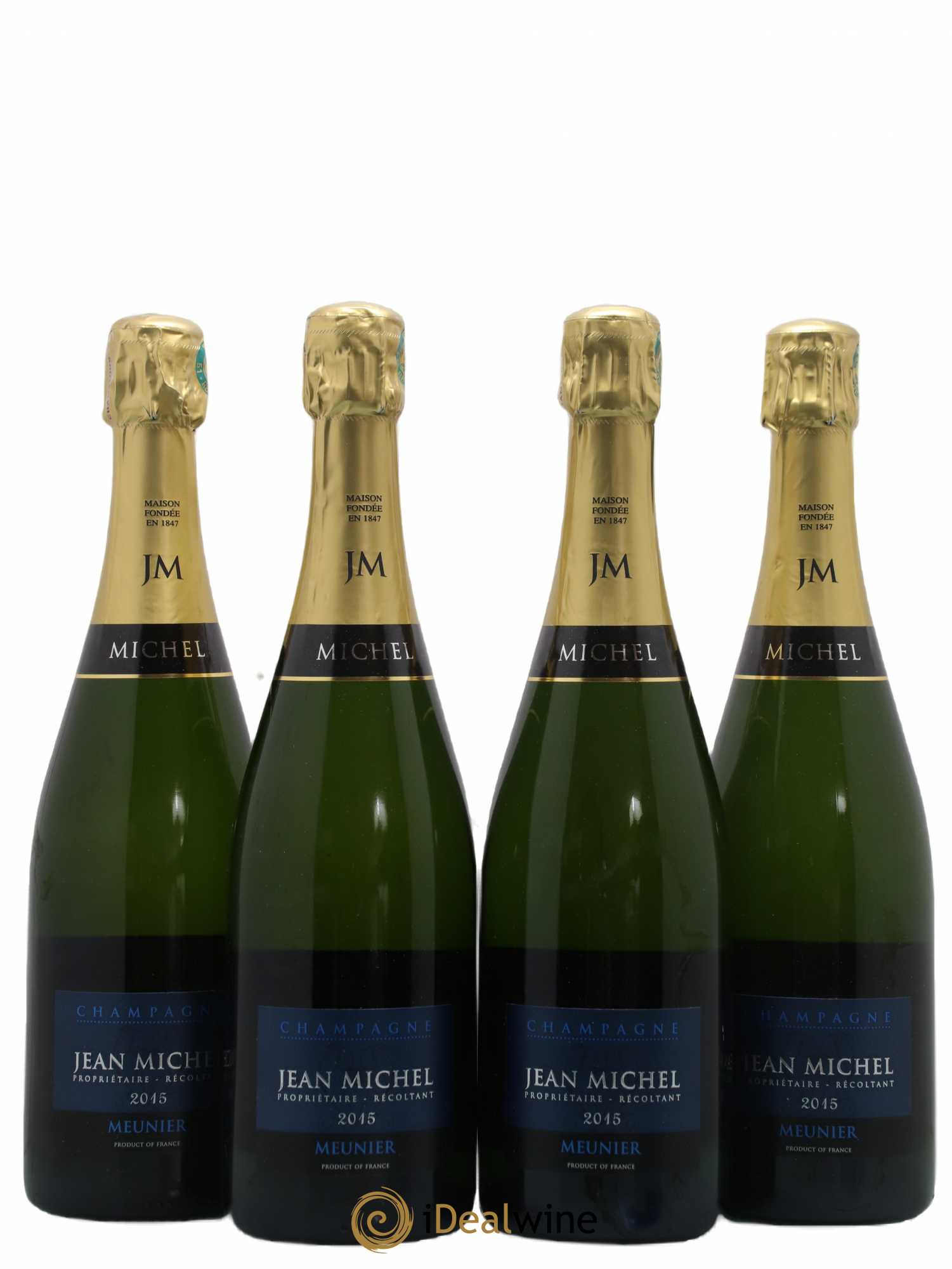 Champagne Blanc de Meunier Jean Michel 2015 - Posten von 4 Flaschen - 0