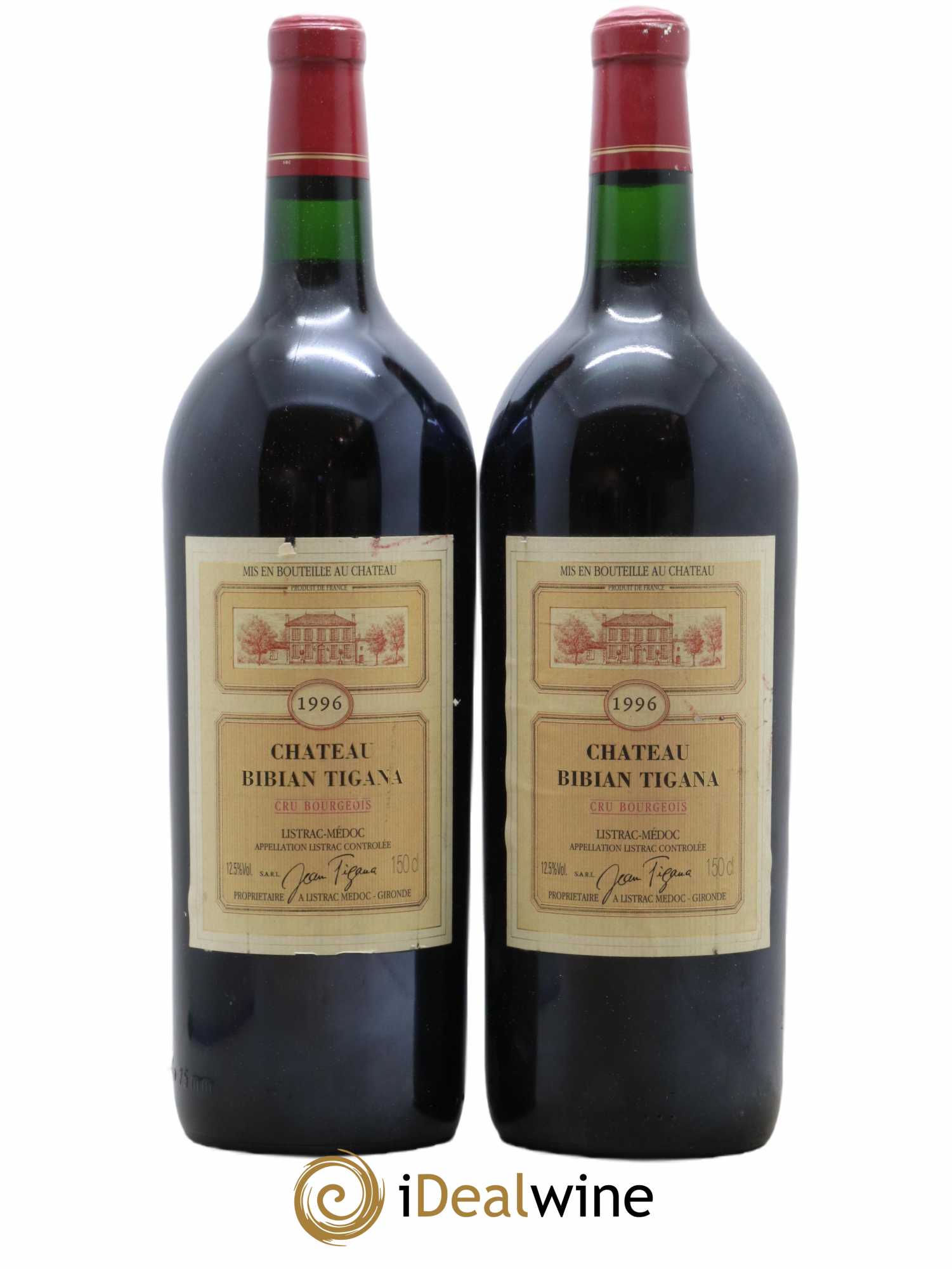 Bordeaux Château Bibian Tigana 1996 - Lot de 2 magnums - 0