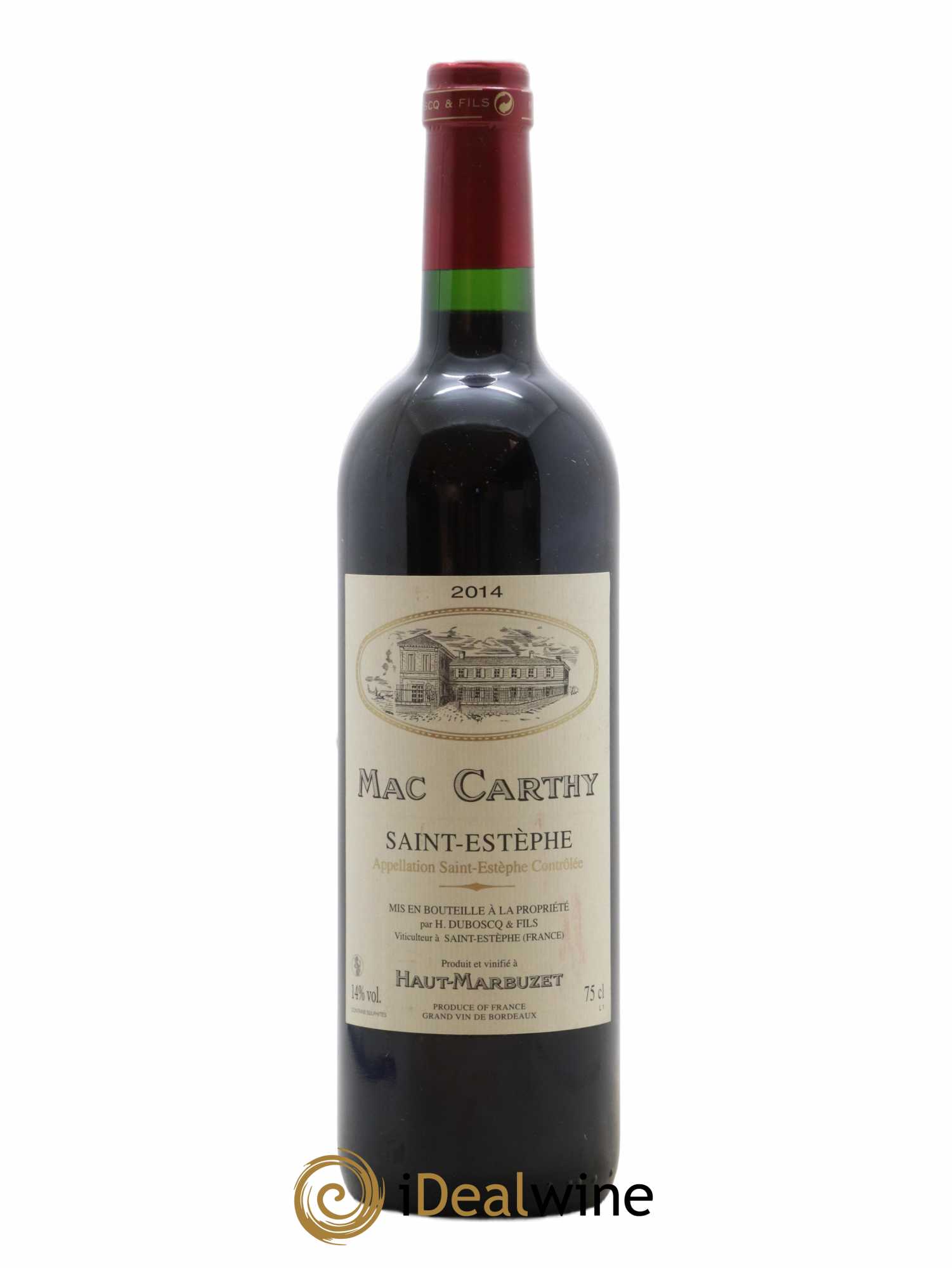 Saint-Estèphe Mac Carthy 2014 - Lot de 1 bouteille - 0