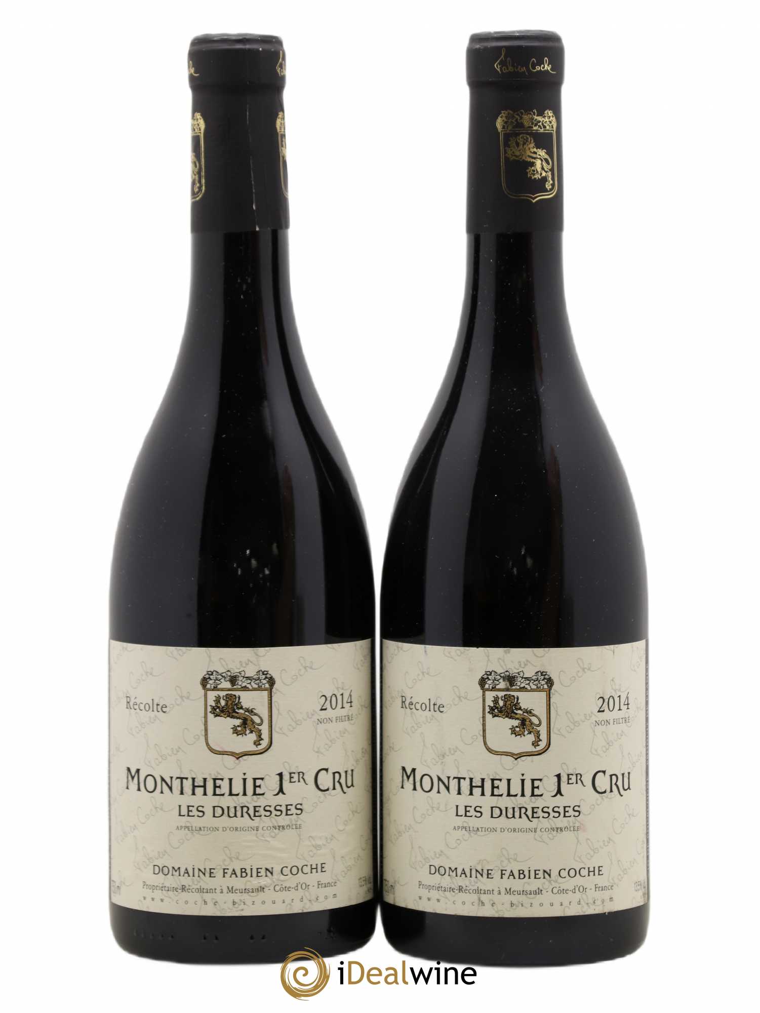 Monthélie 1er Cru Les Duresses Fabien Coche 2014 - Posten von 2 Flaschen - 0