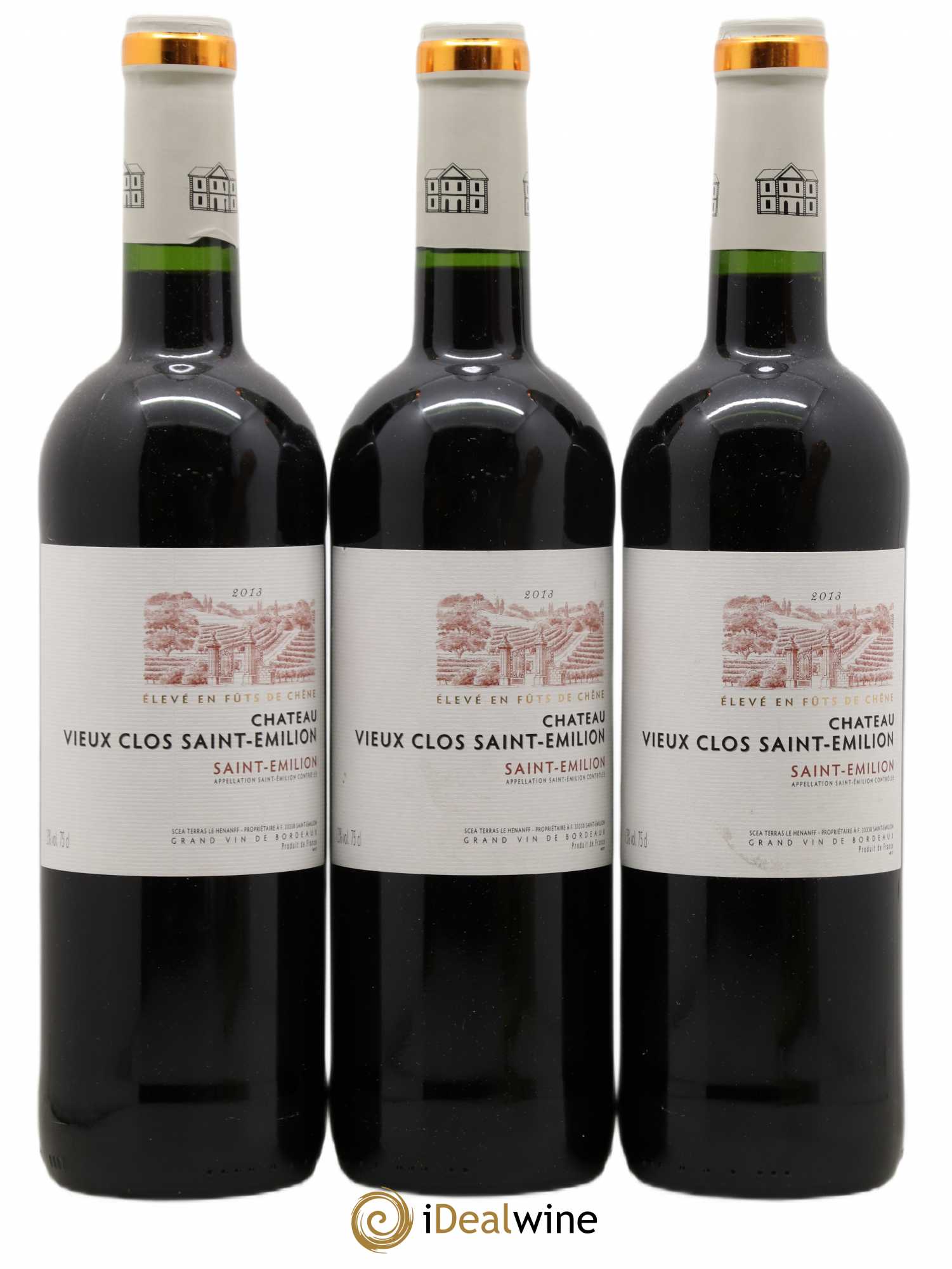 Saint-Émilion Château Vieux Clos Saint Emilion 2013 - Posten von 3 Flaschen - 0