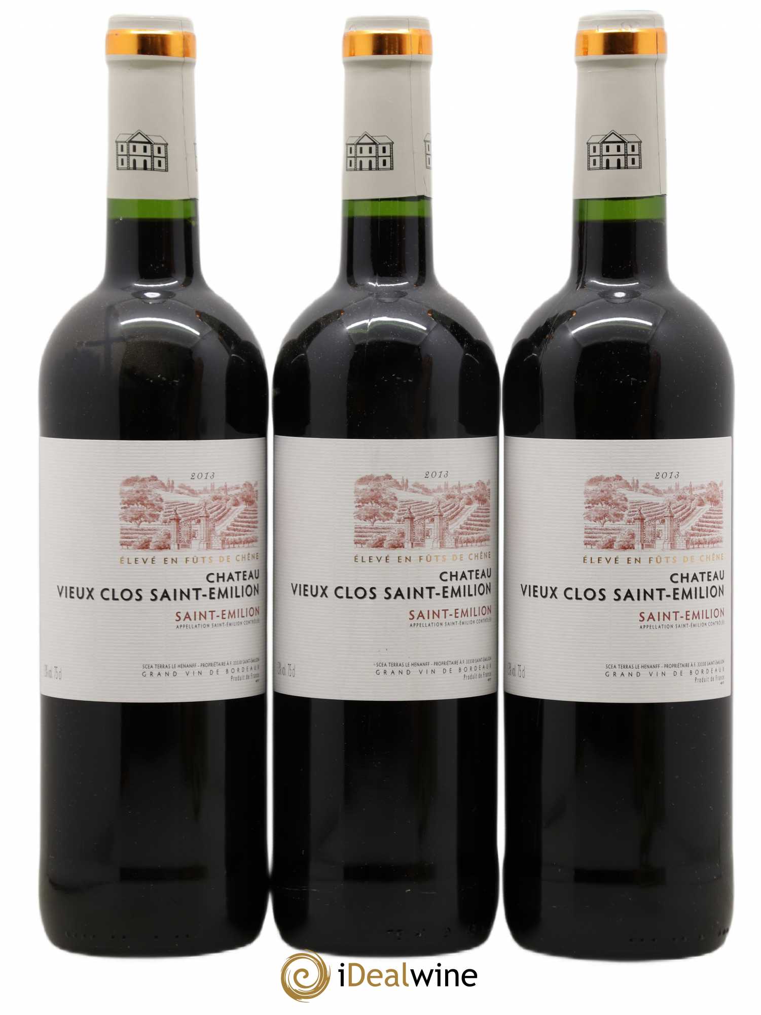 Saint-Émilion Château Vieux Clos Saint Emilion 2013 - Posten von 3 Flaschen - 0